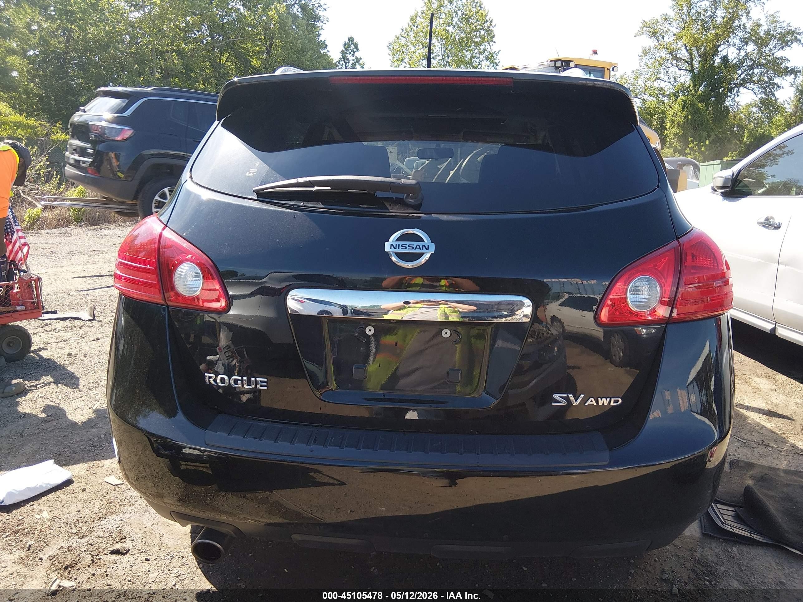 2013 Nissan Rogue Sv Black vin: JN8AS5MVXDW620847