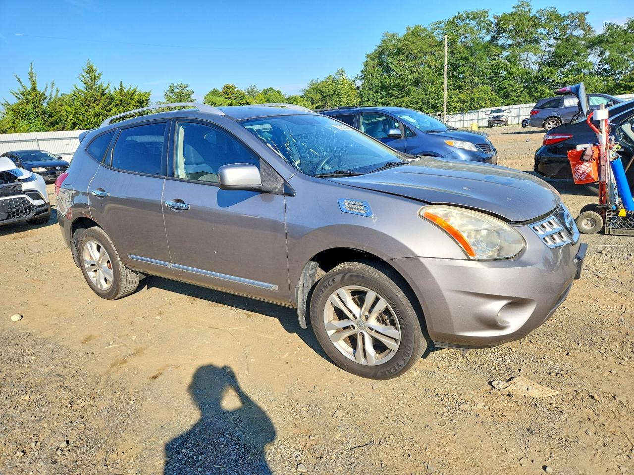 2013 Nissan Rogue S Gray vin: JN8AS5MVXDW623506