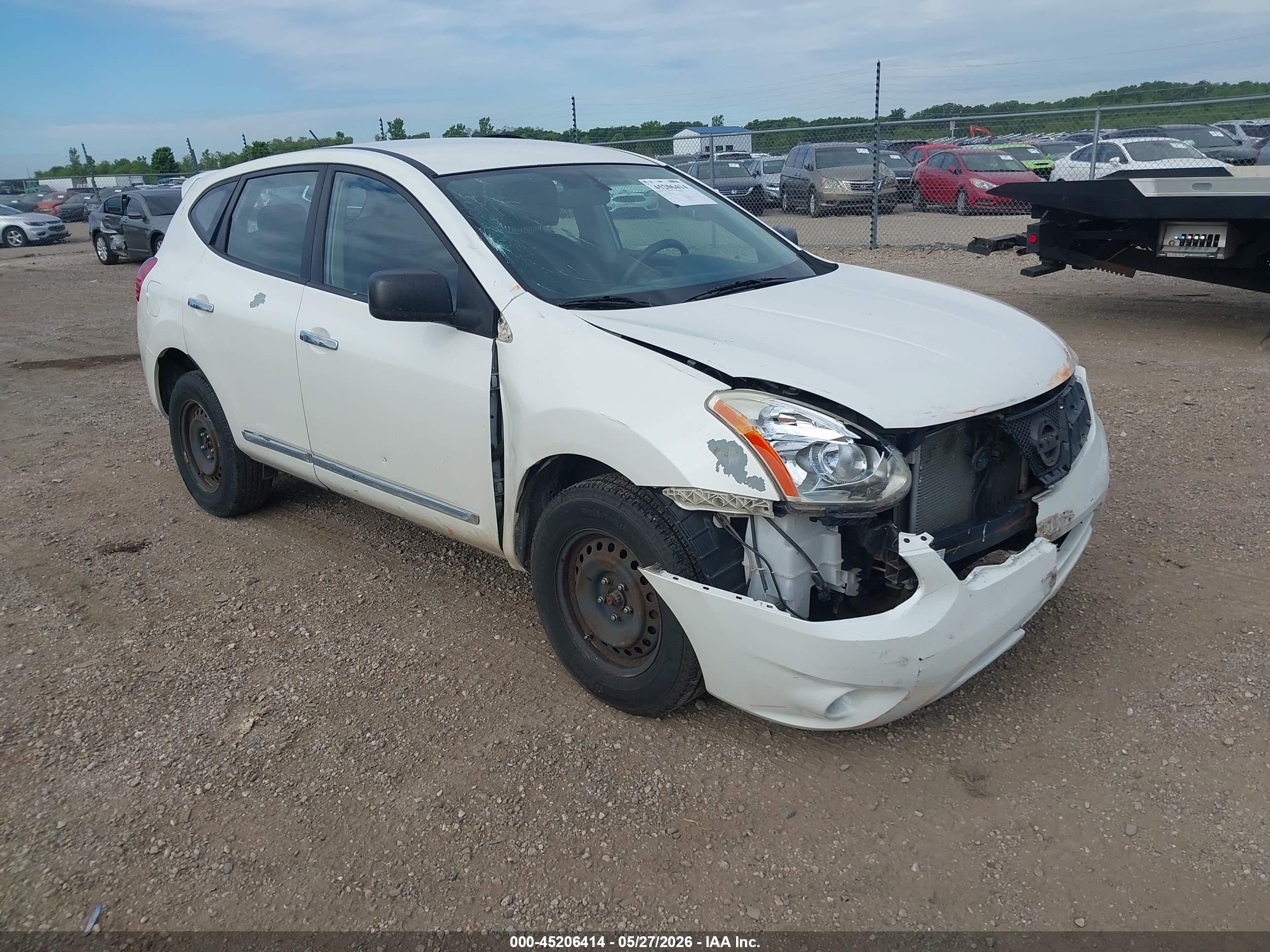 2013 Nissan Rogue S White vin: JN8AS5MVXDW626888