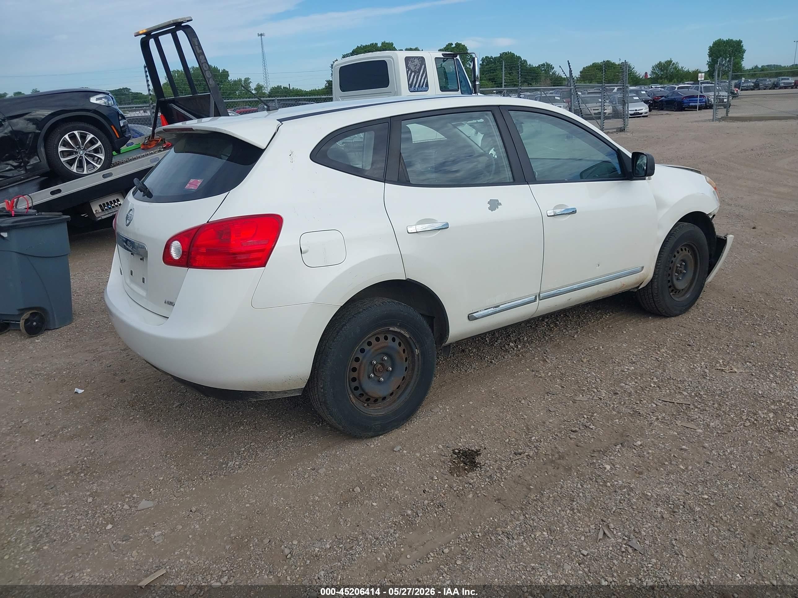 2013 Nissan Rogue S White vin: JN8AS5MVXDW626888