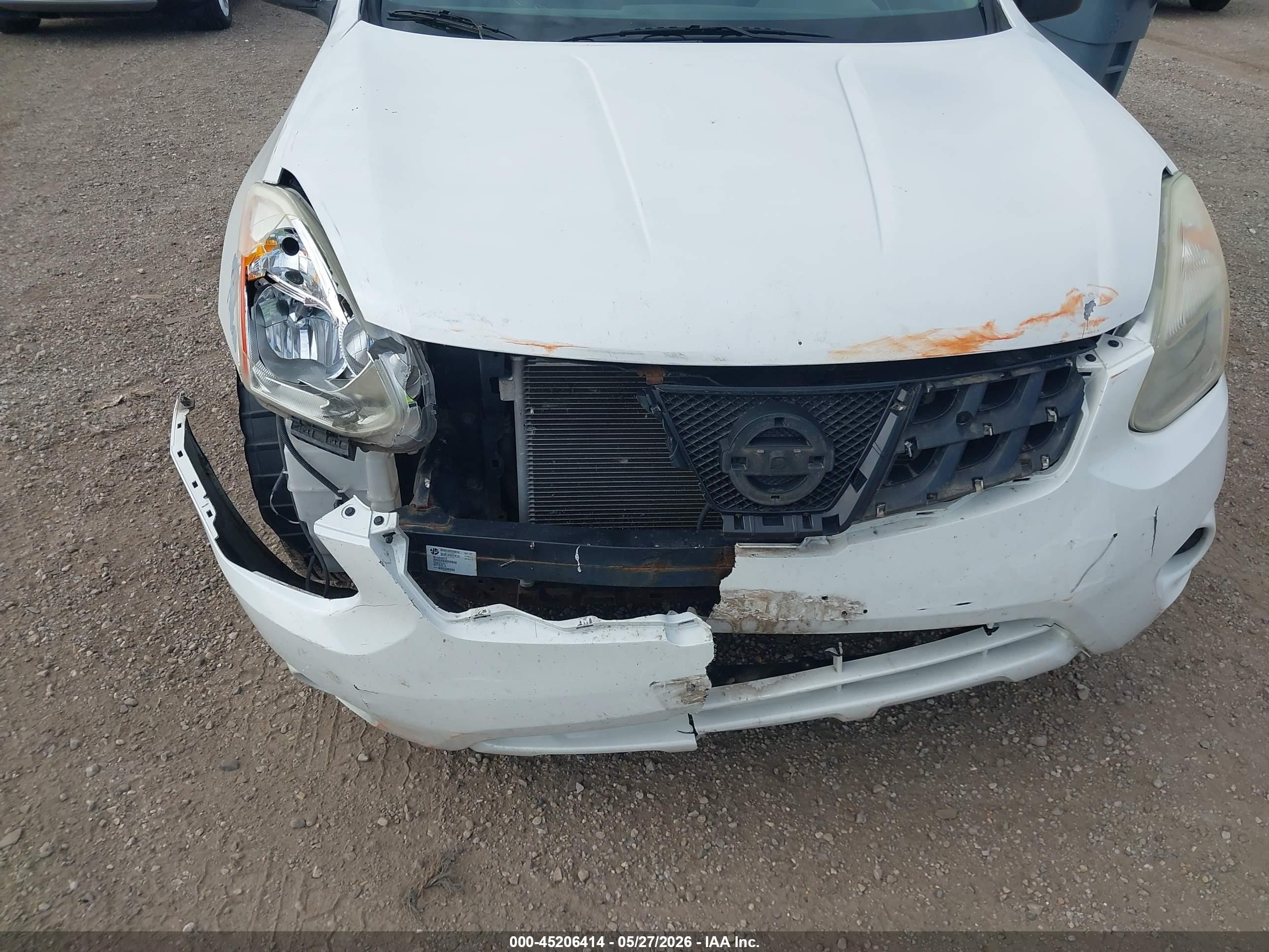 2013 Nissan Rogue S White vin: JN8AS5MVXDW626888