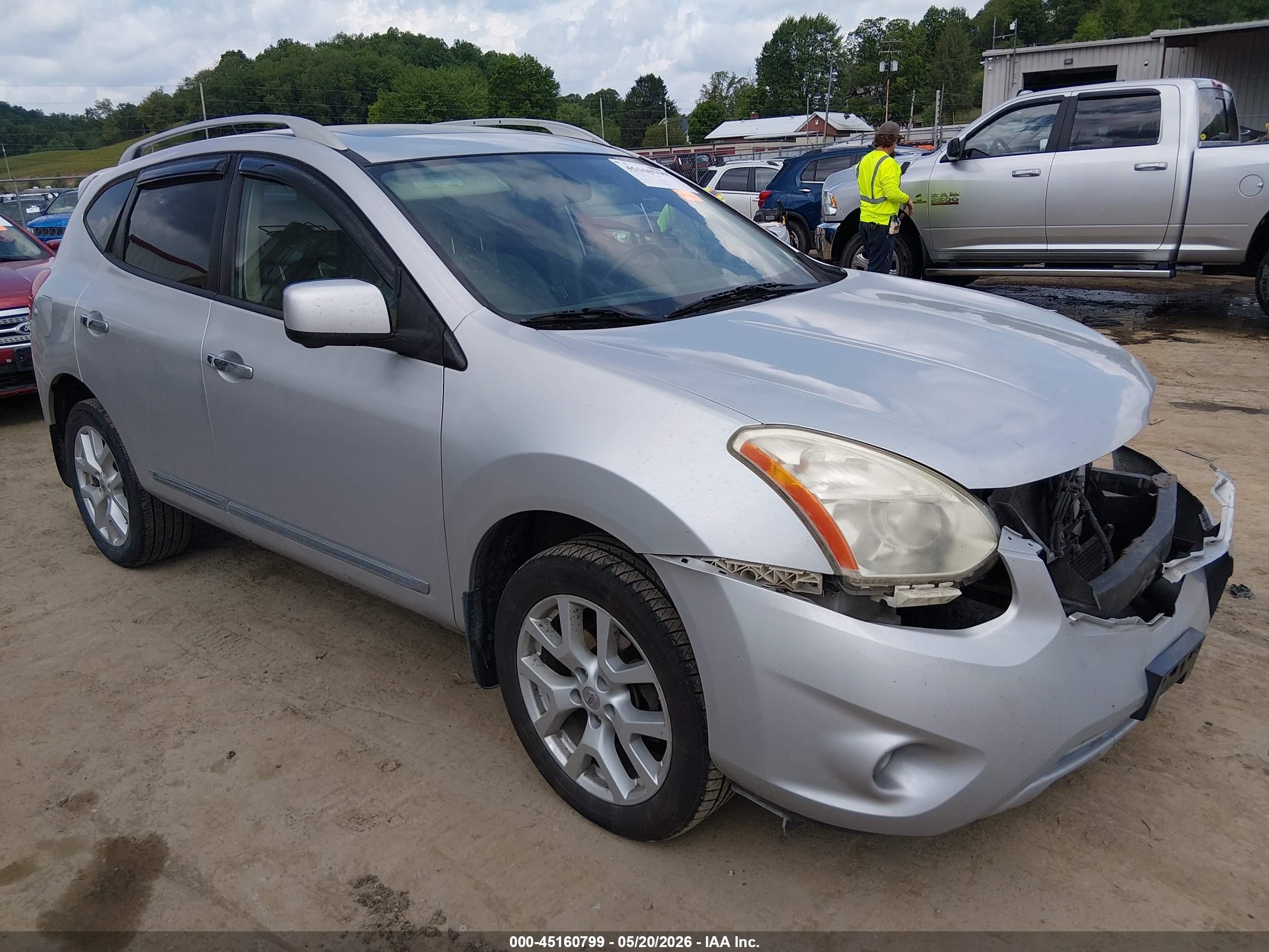 2013 Nissan Rogue Sv W/sl Pkg Silver vin: JN8AS5MVXDW653959