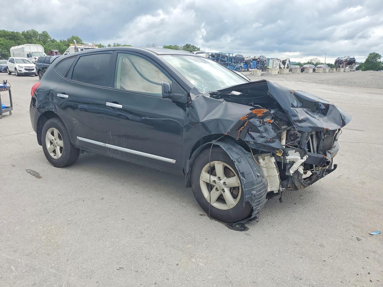 2013 Nissan Rogue S Black vin: JN8AS5MVXDW655226