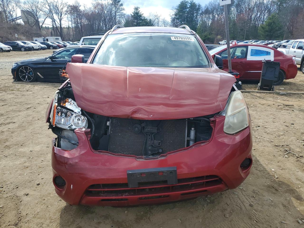 2013 Nissan Rogue S Red vin: JN8AS5MVXDW657980