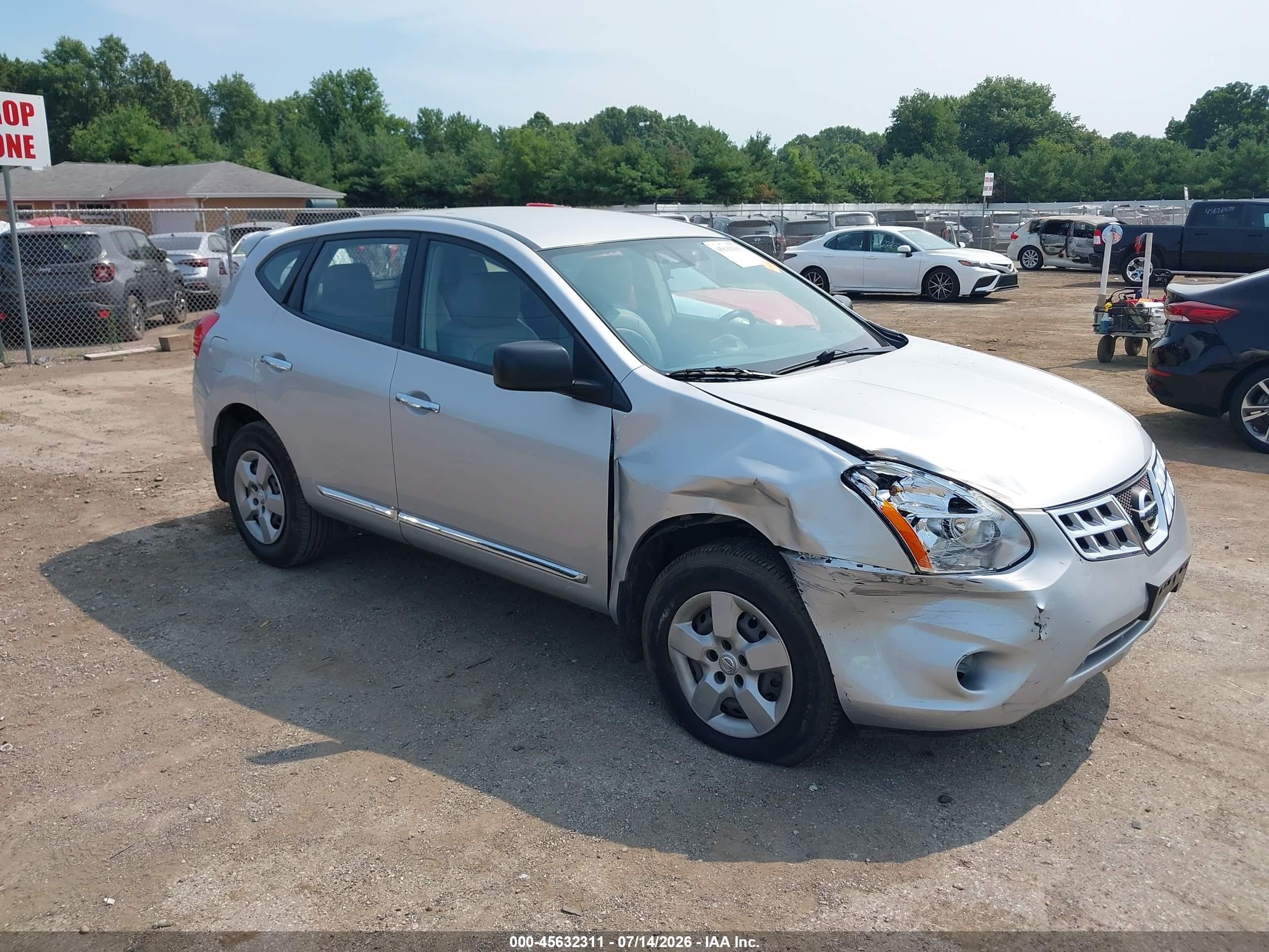 2013 Nissan Rogue S Silver vin: JN8AS5MVXDW660880