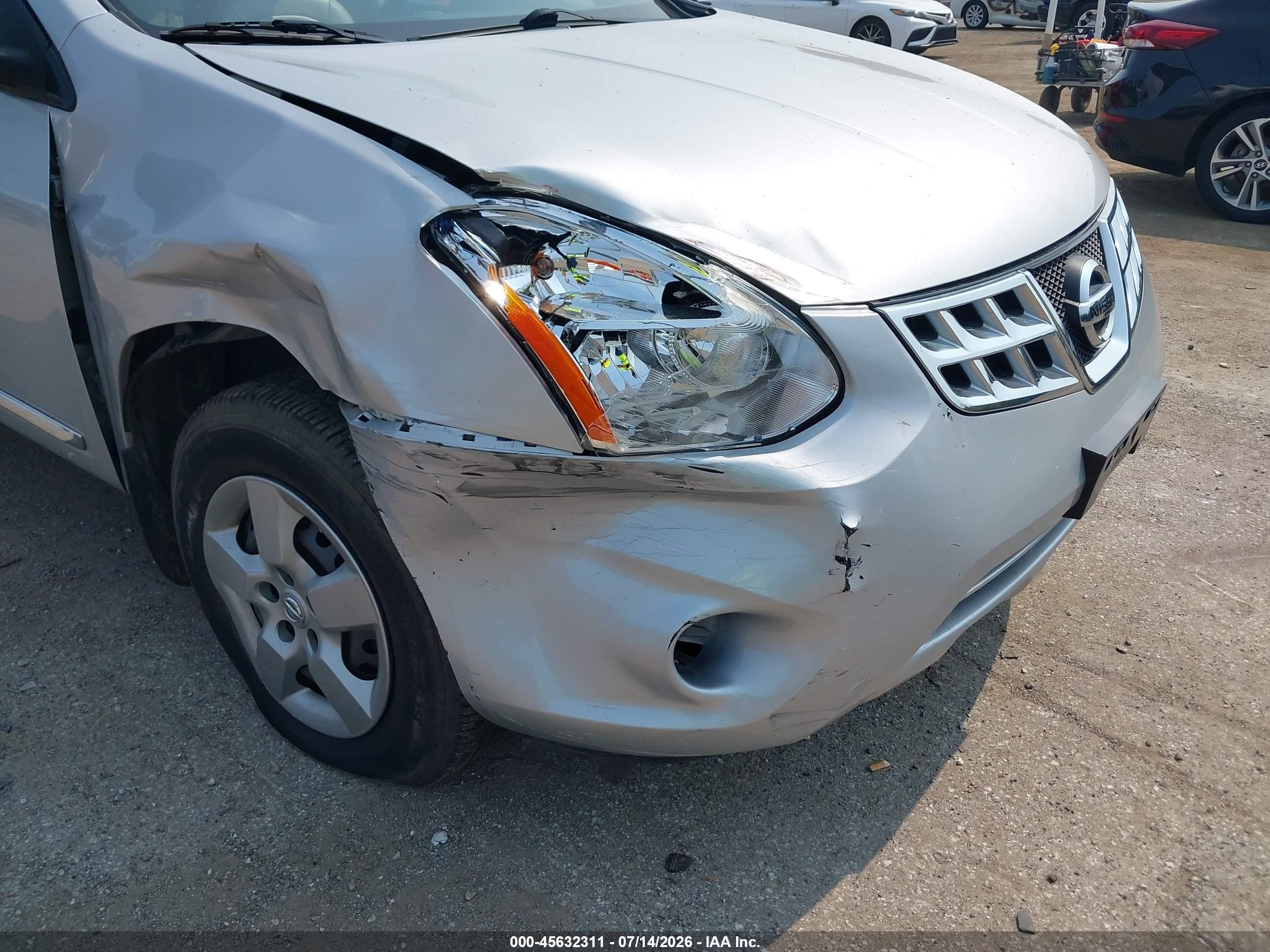 2013 Nissan Rogue S Silver vin: JN8AS5MVXDW660880