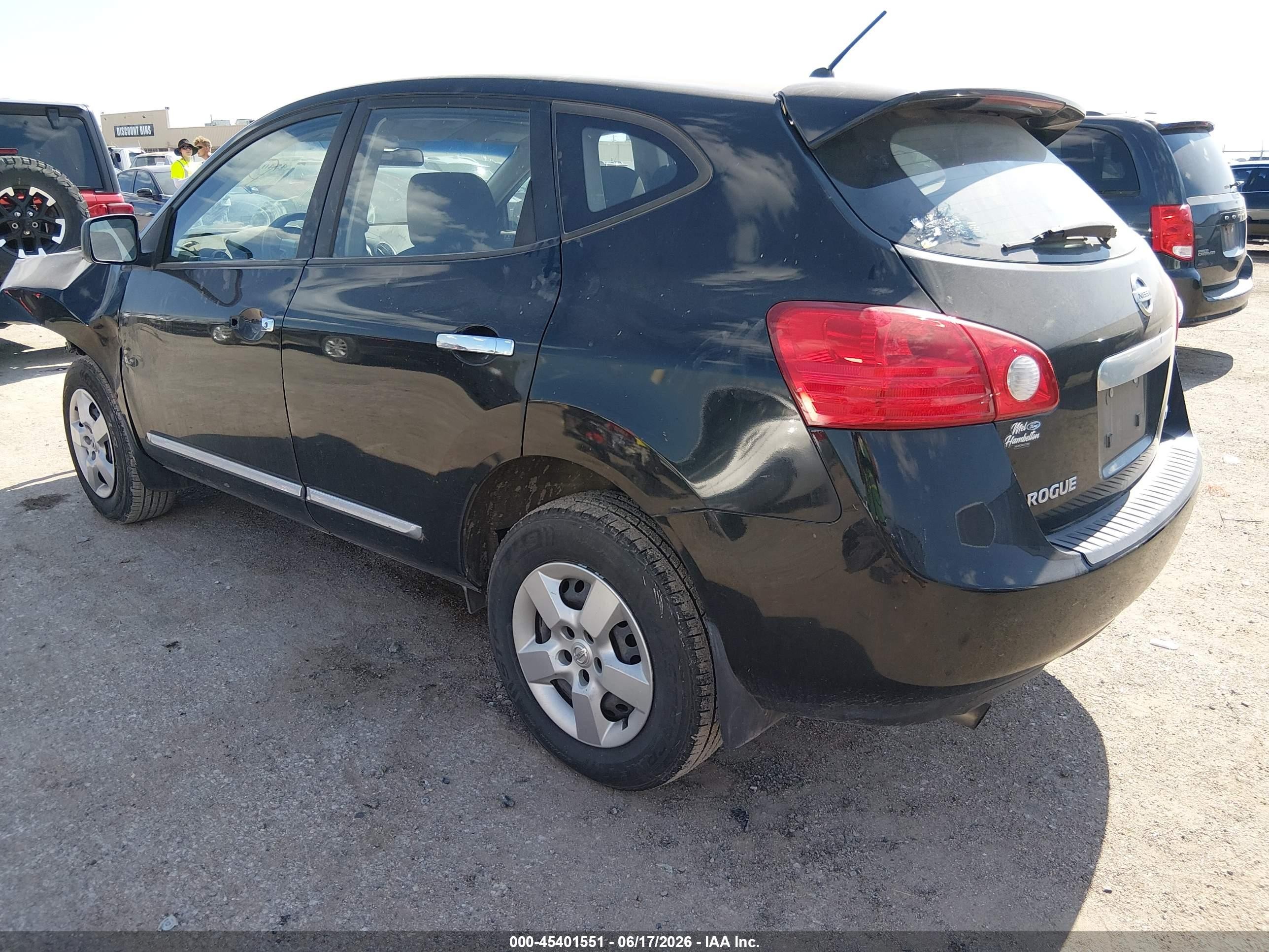 2013 Nissan Rogue S Black vin: JN8AS5MVXDW662547