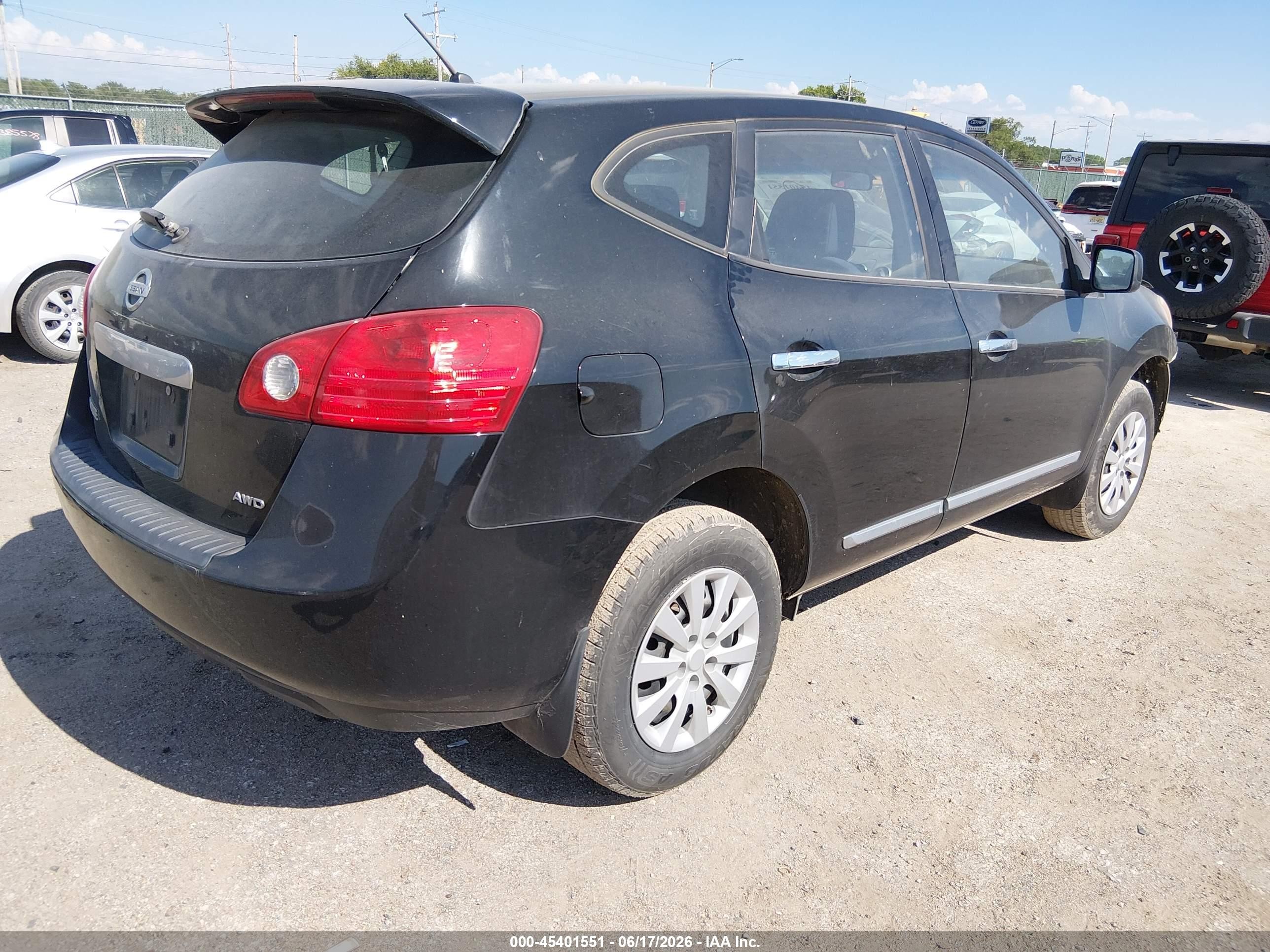 2013 Nissan Rogue S Black vin: JN8AS5MVXDW662547