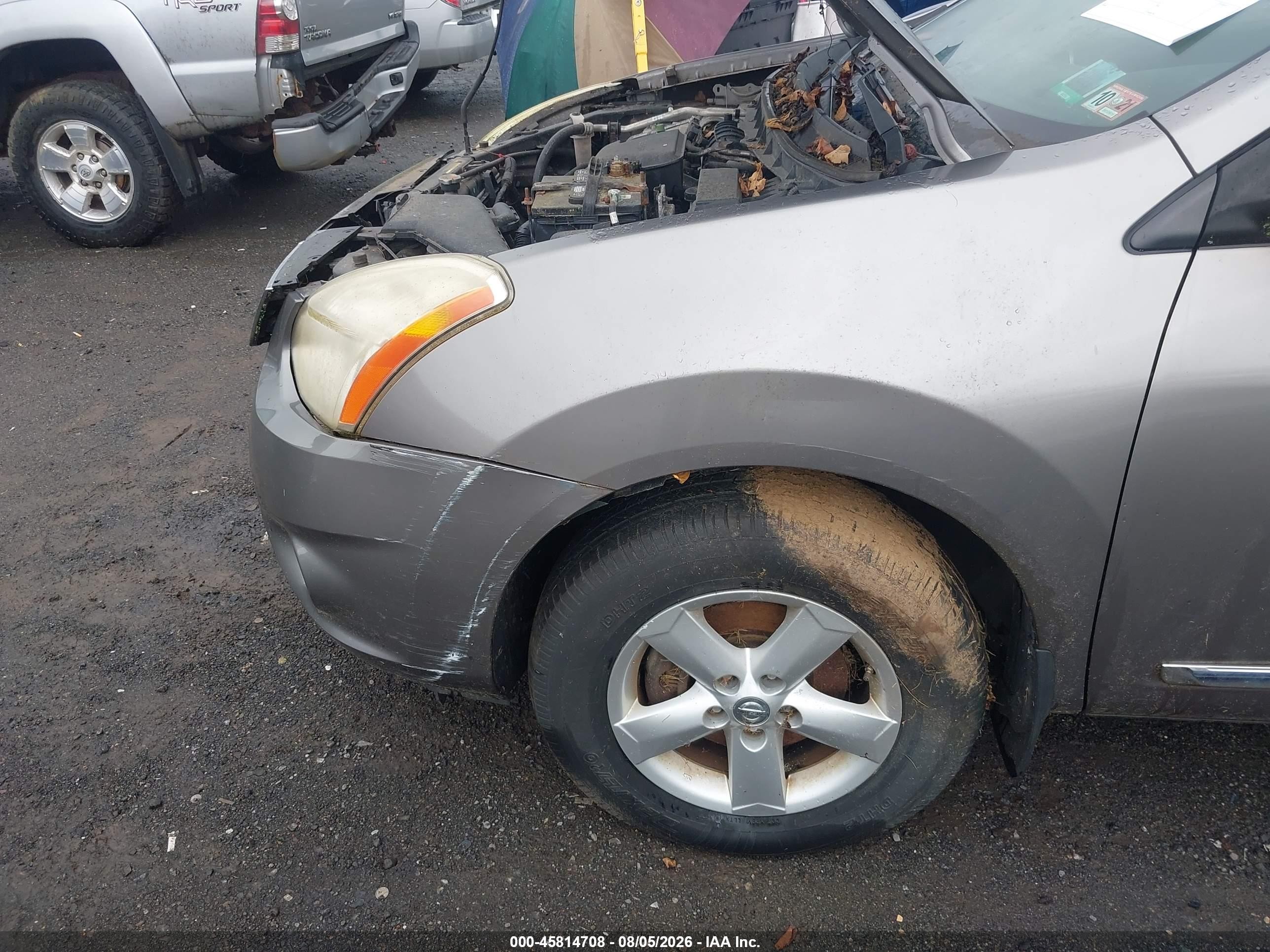 2013 Nissan Rogue S Gray vin: JN8AS5MVXDW662581