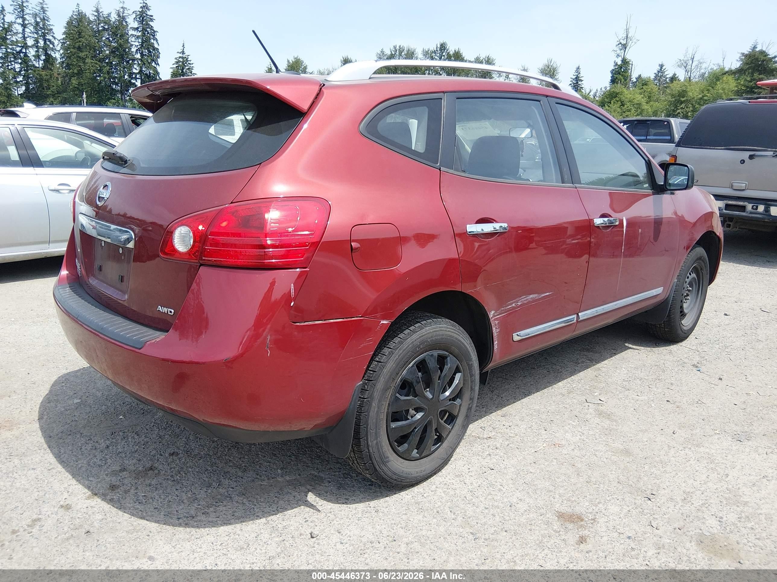 2014 Nissan Rogue Select S Burgundy vin: JN8AS5MVXEW710629