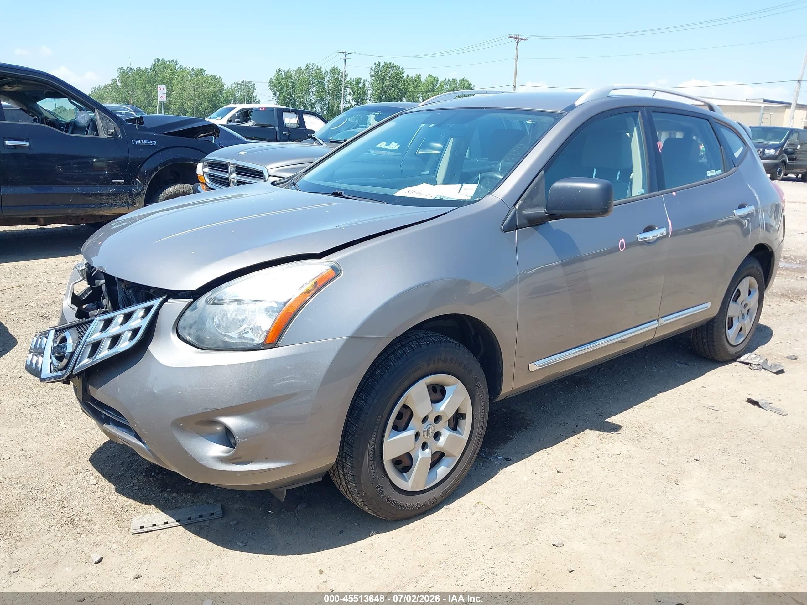 2014 Nissan Rogue Select S Gray vin: JN8AS5MVXEW712090