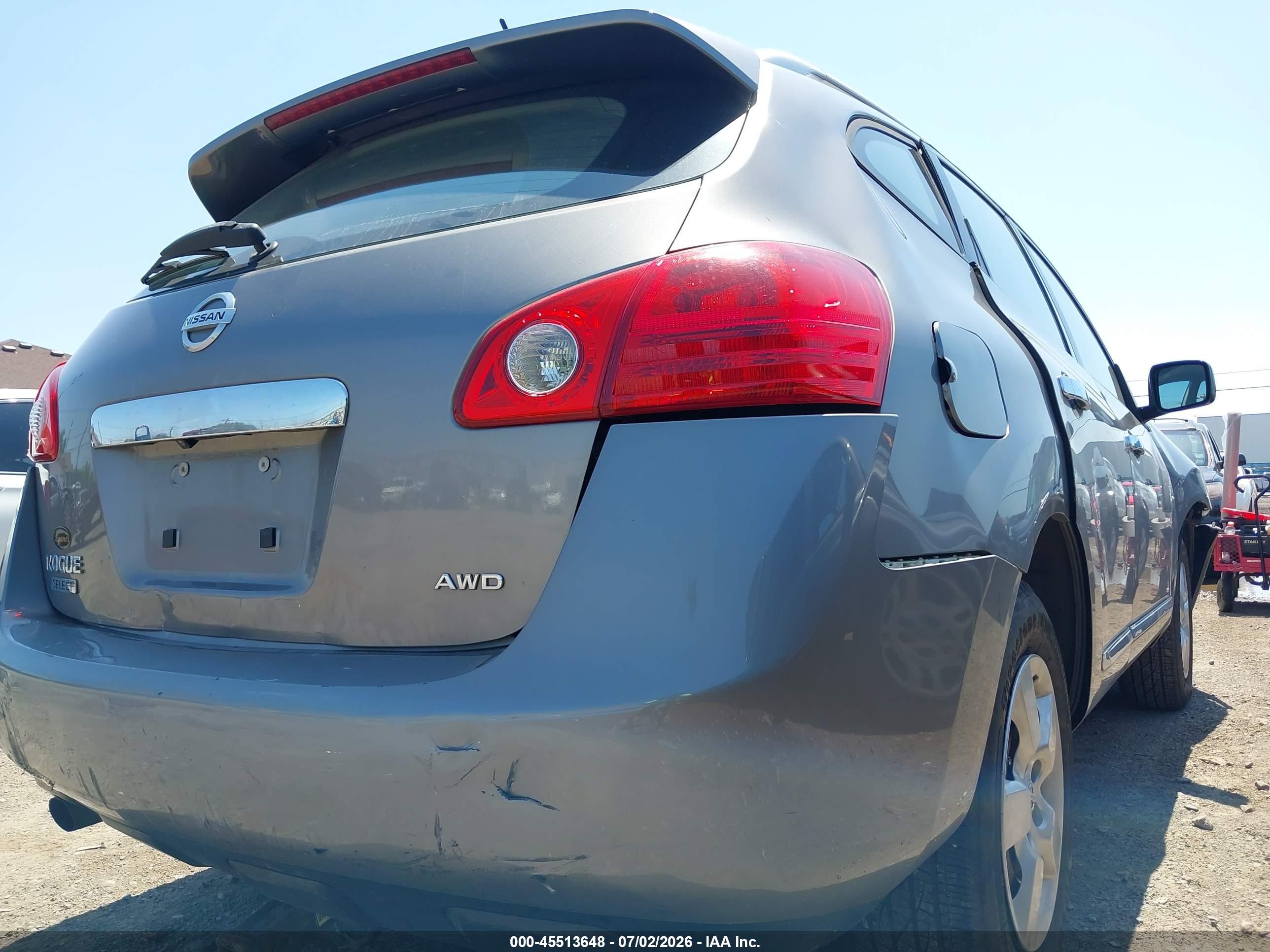 2014 Nissan Rogue Select S Gray vin: JN8AS5MVXEW712090