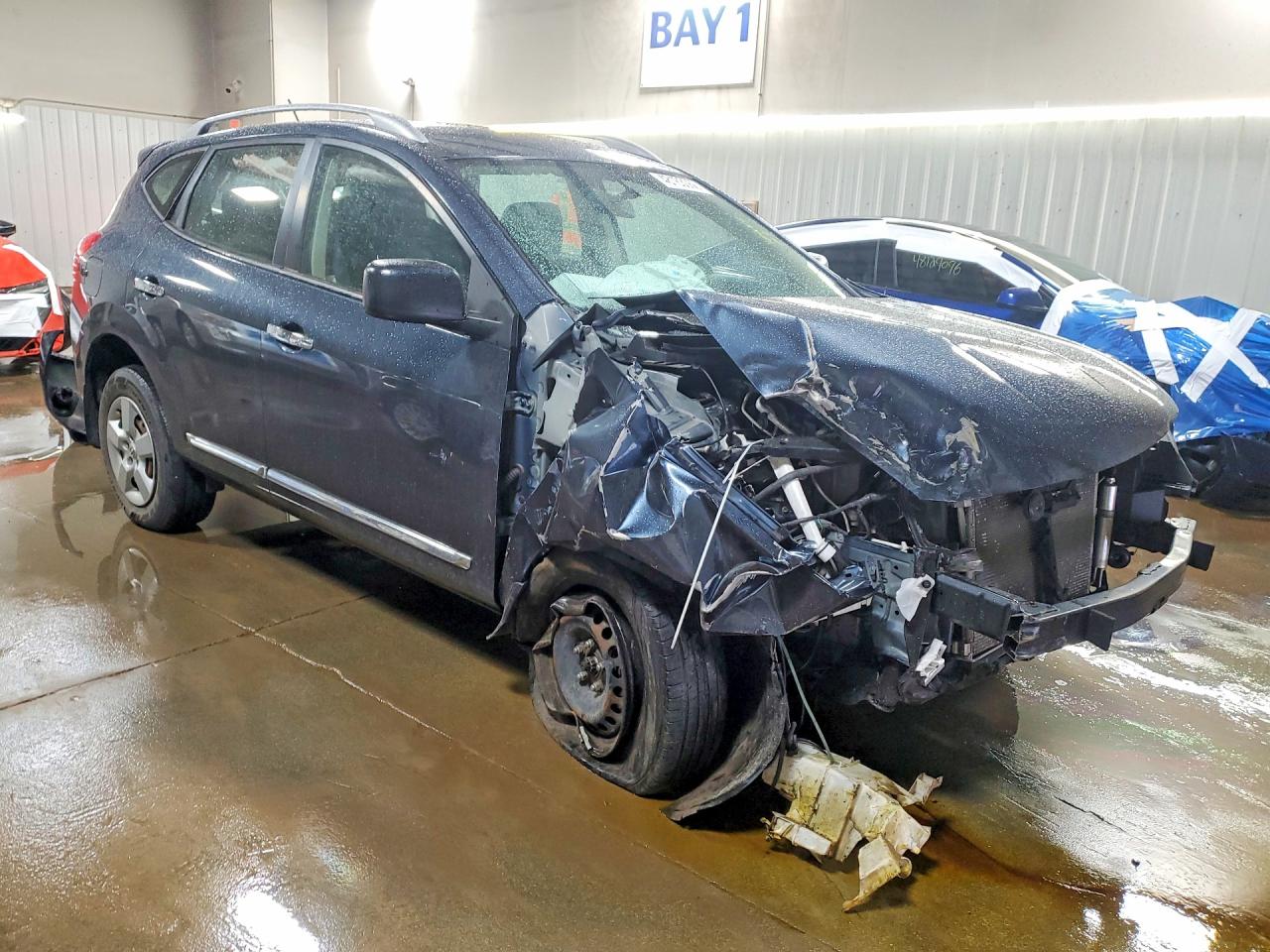 2014 Nissan Rogue Select S Blue vin: JN8AS5MVXEW717824