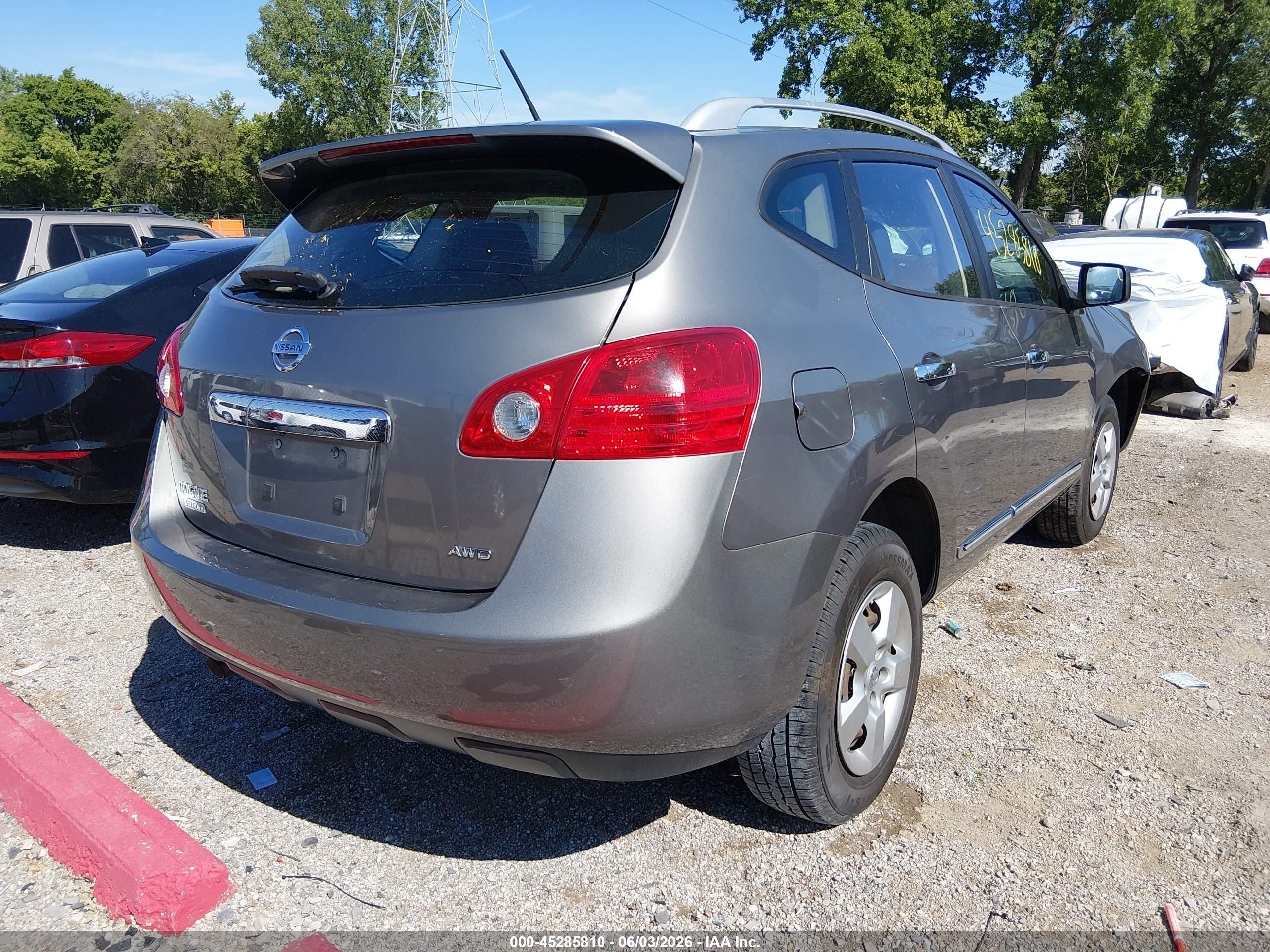 2014 Nissan Rogue Select S Gray vin: JN8AS5MVXEW721873