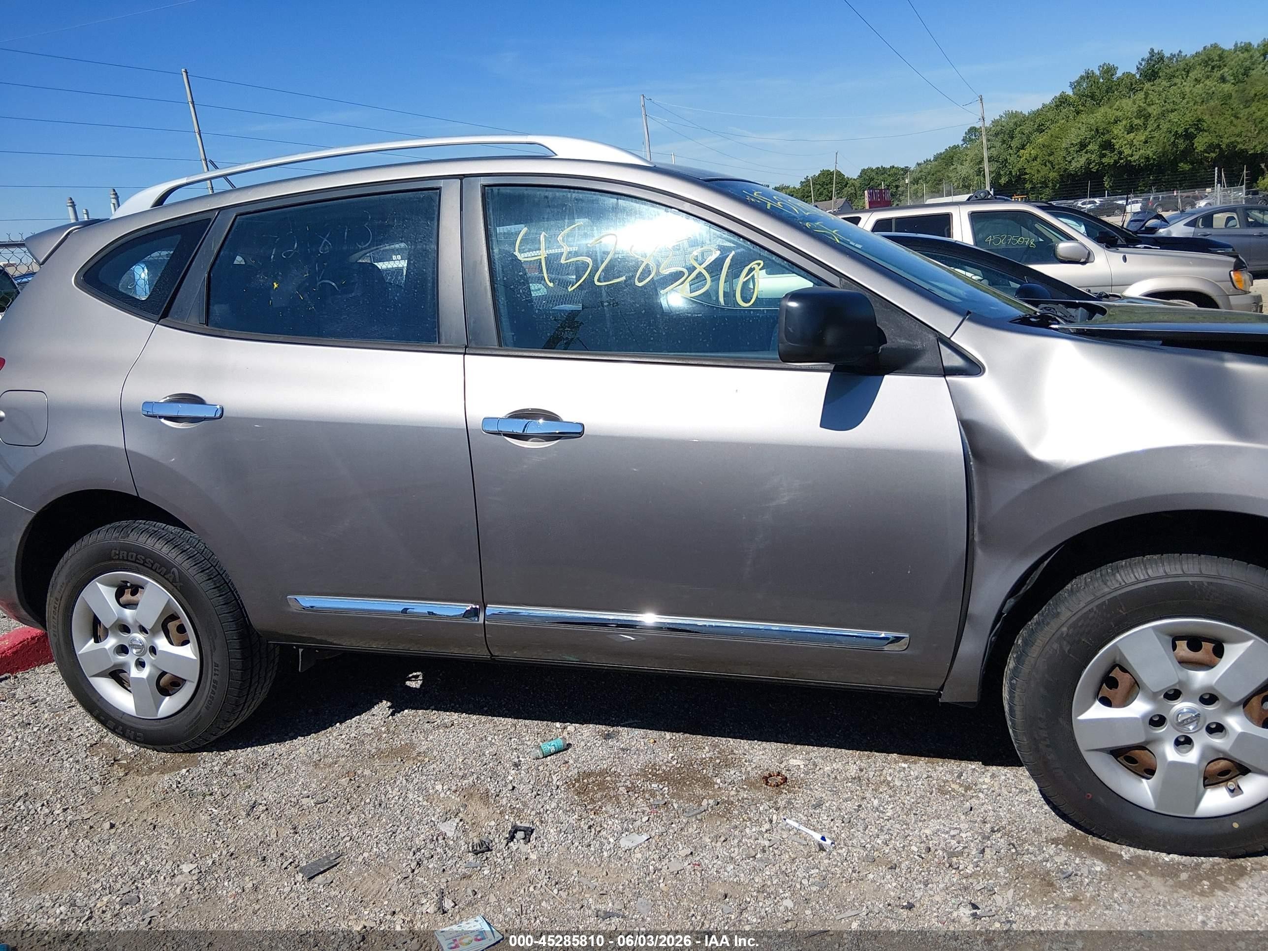2014 Nissan Rogue Select S Gray vin: JN8AS5MVXEW721873