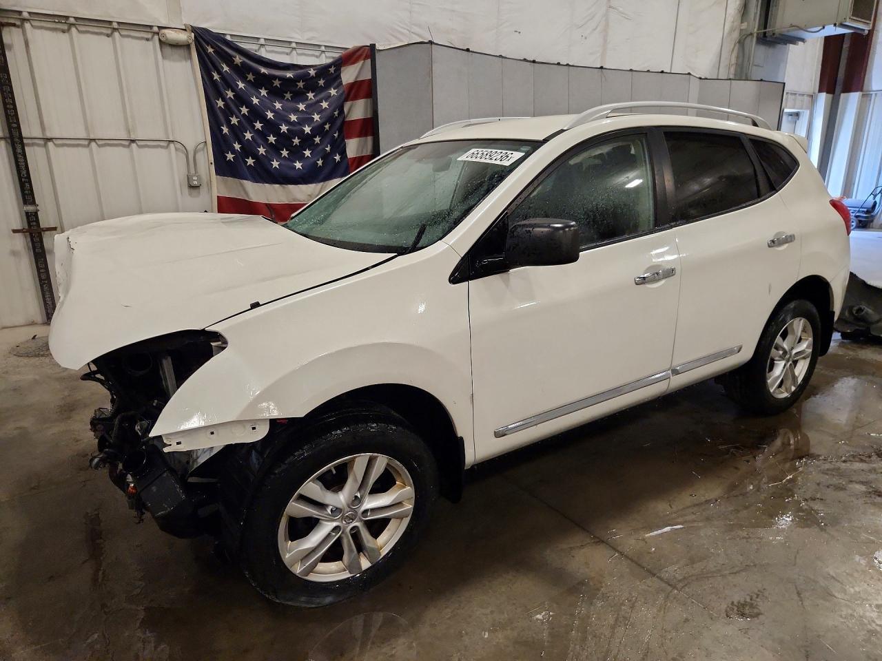 2015 Nissan Rogue Select S White vin: JN8AS5MVXFW257260