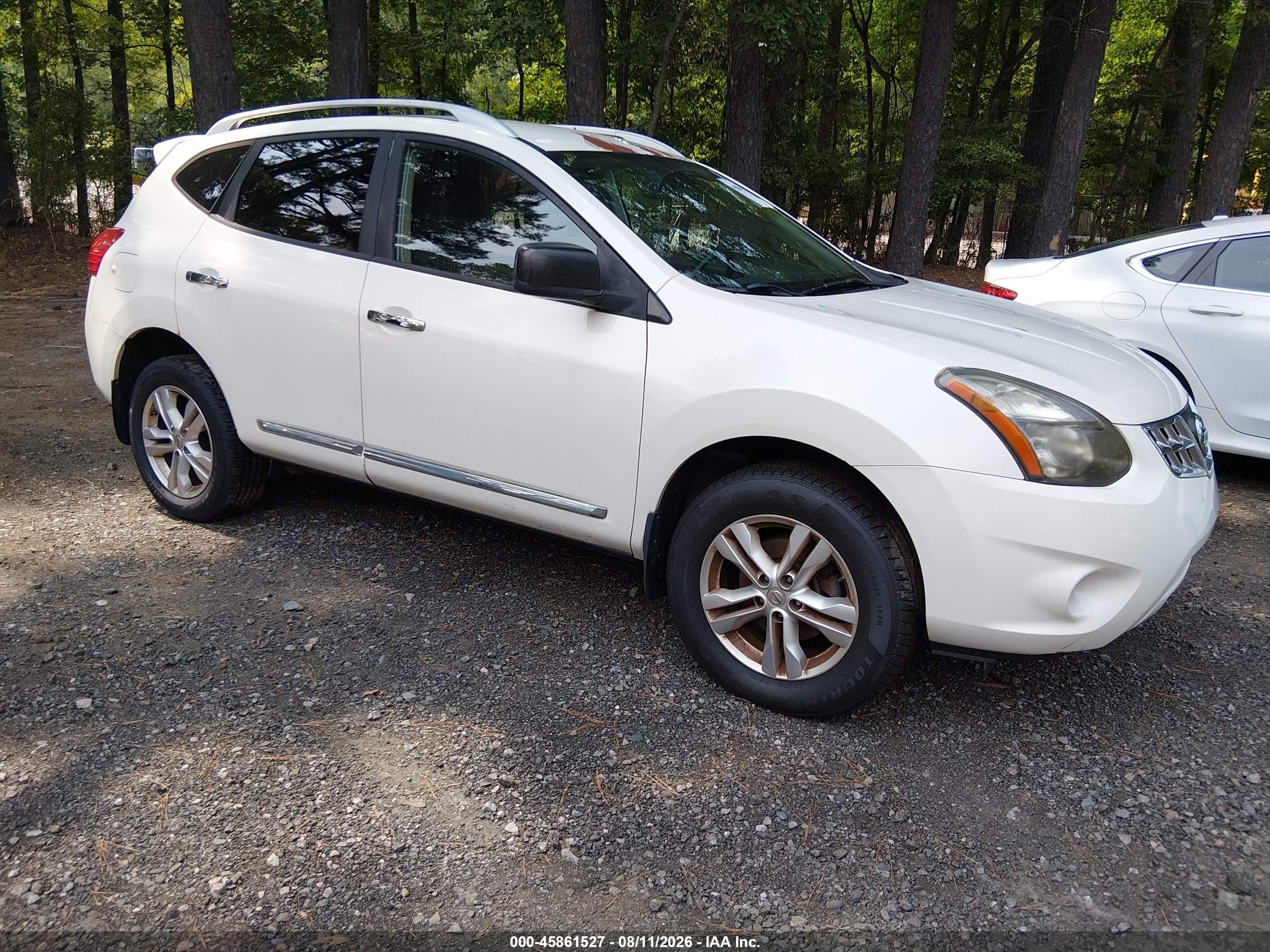 2015 Nissan Rogue Select S White vin: JN8AS5MVXFW757063