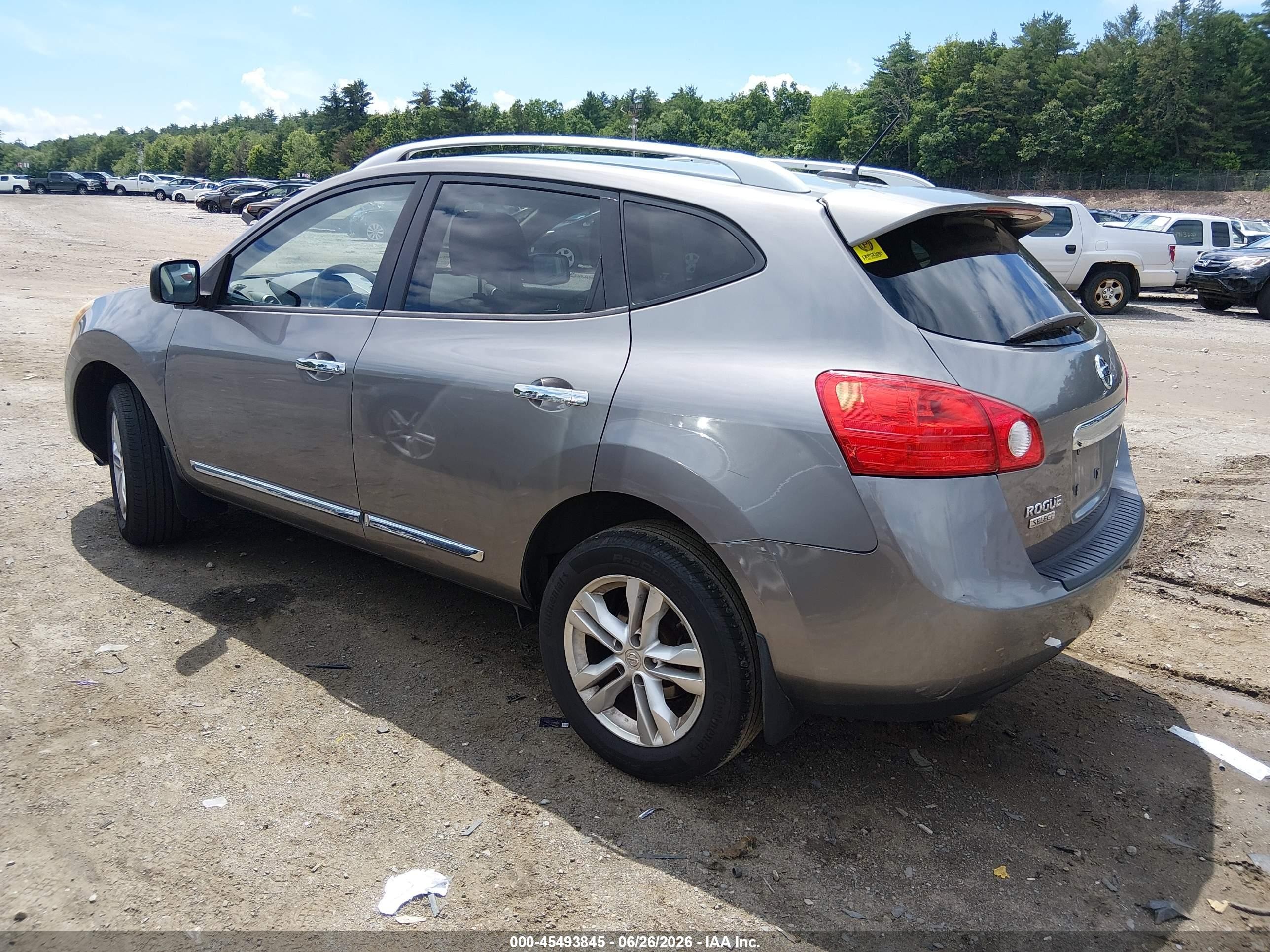 2015 Nissan Rogue Select S Gray vin: JN8AS5MVXFW765521