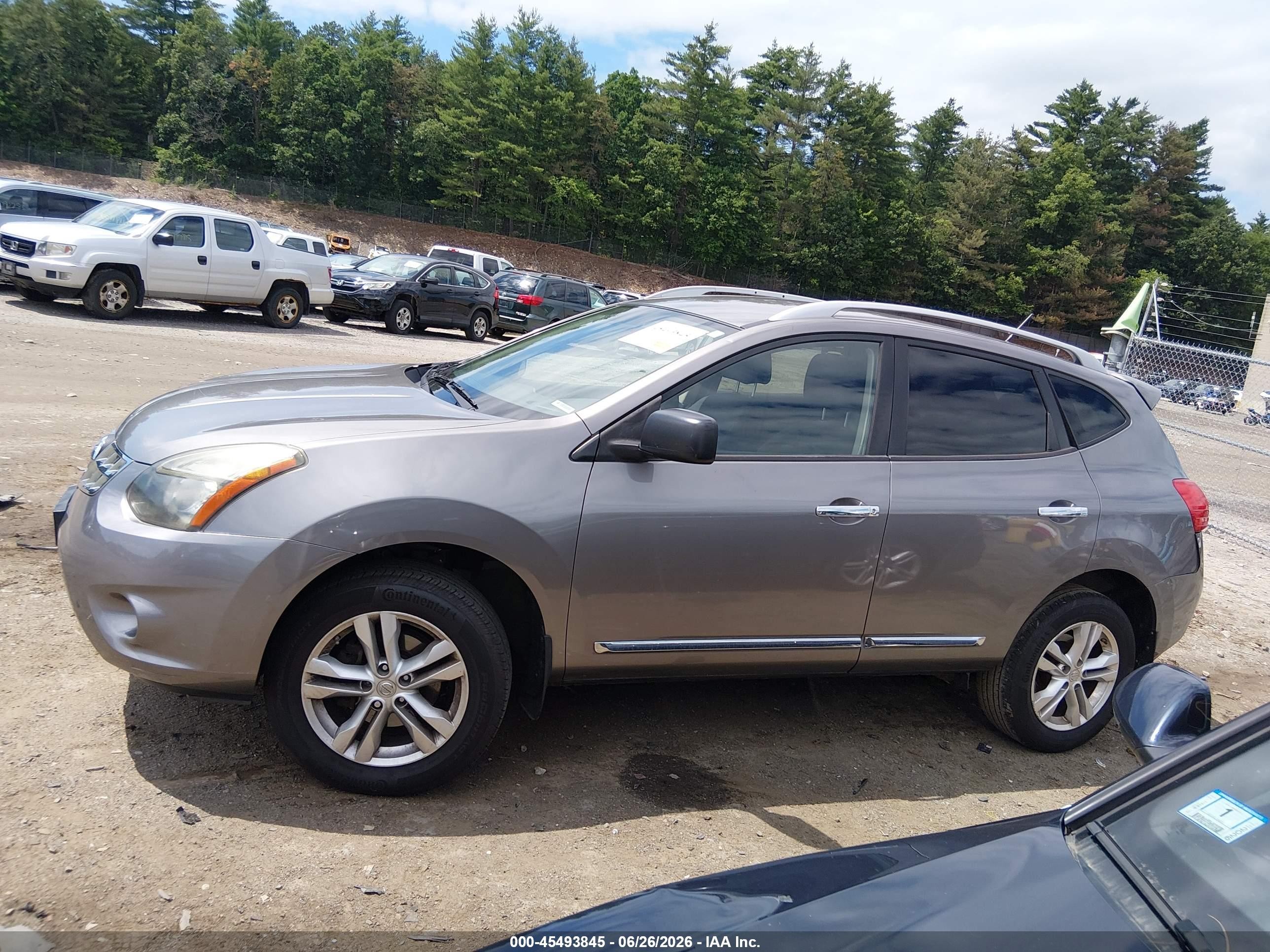 2015 Nissan Rogue Select S Gray vin: JN8AS5MVXFW765521