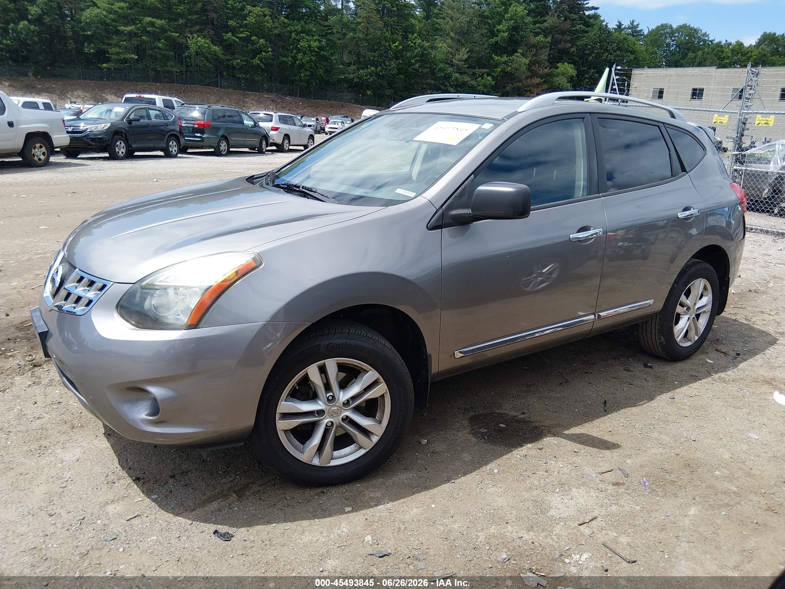 2015 Nissan Rogue Select S Gray vin: JN8AS5MVXFW765521