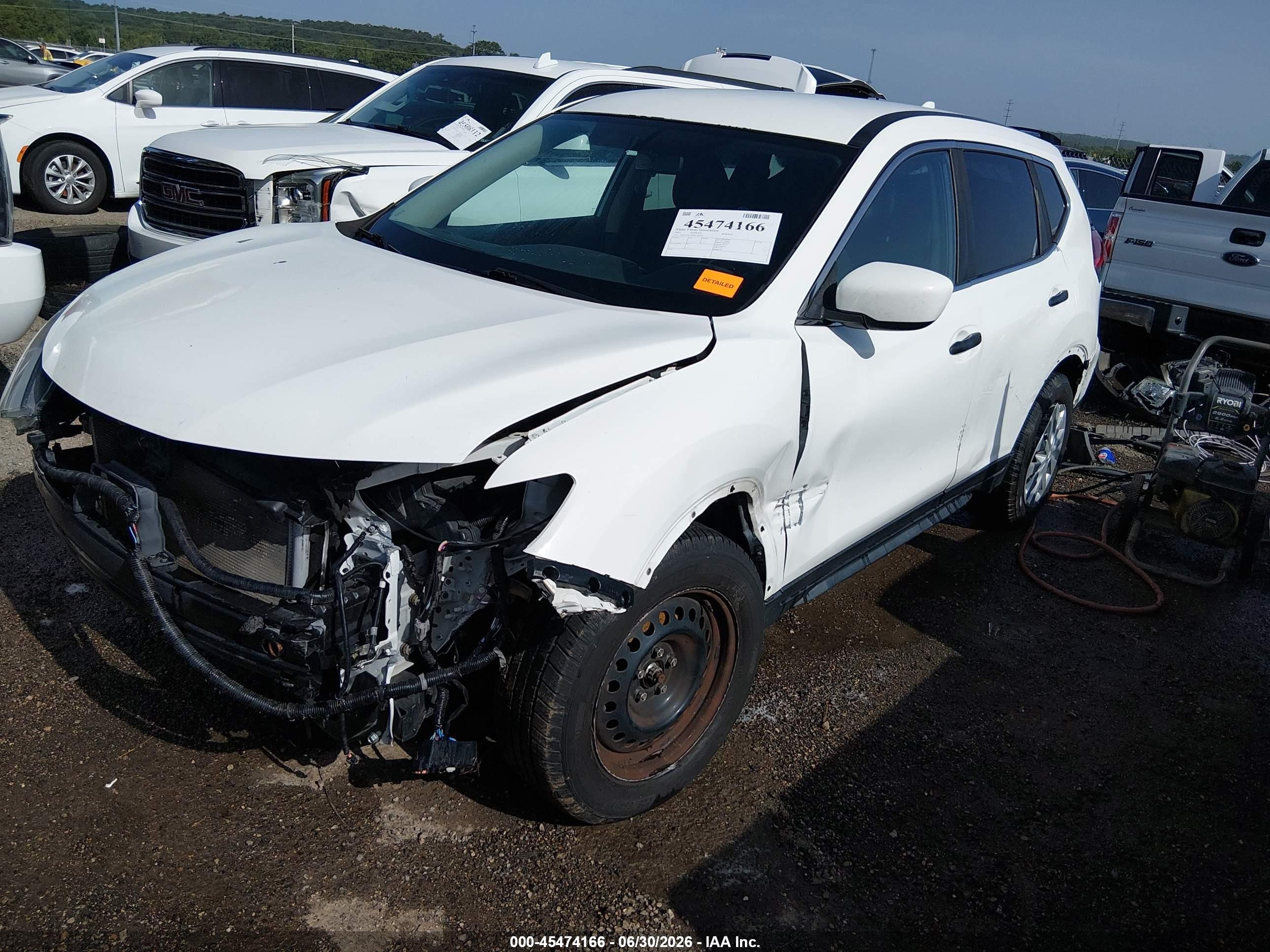 2017 Nissan Rogue S White vin: JN8AT2MT0HW149436