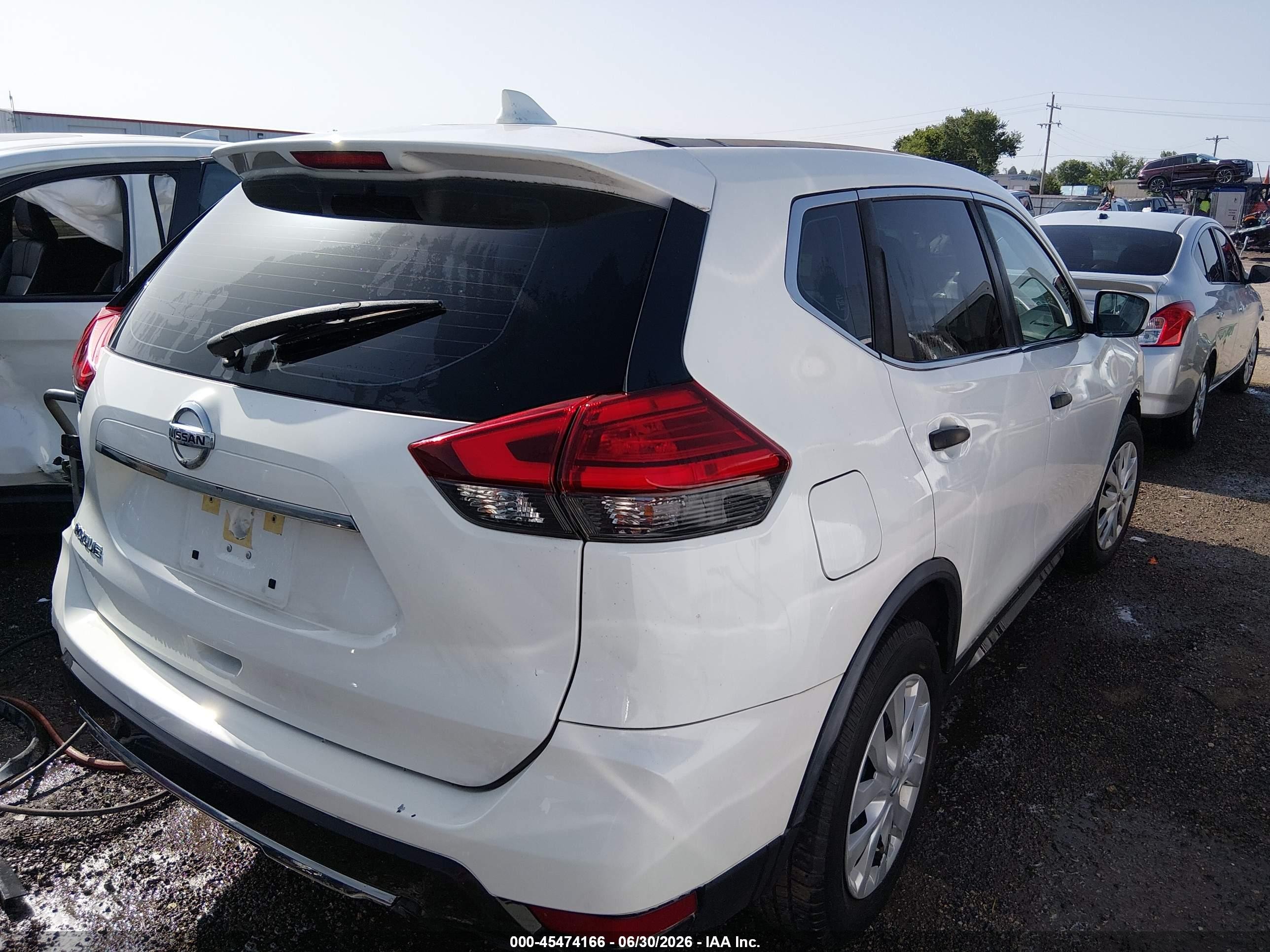 2017 Nissan Rogue S White vin: JN8AT2MT0HW149436