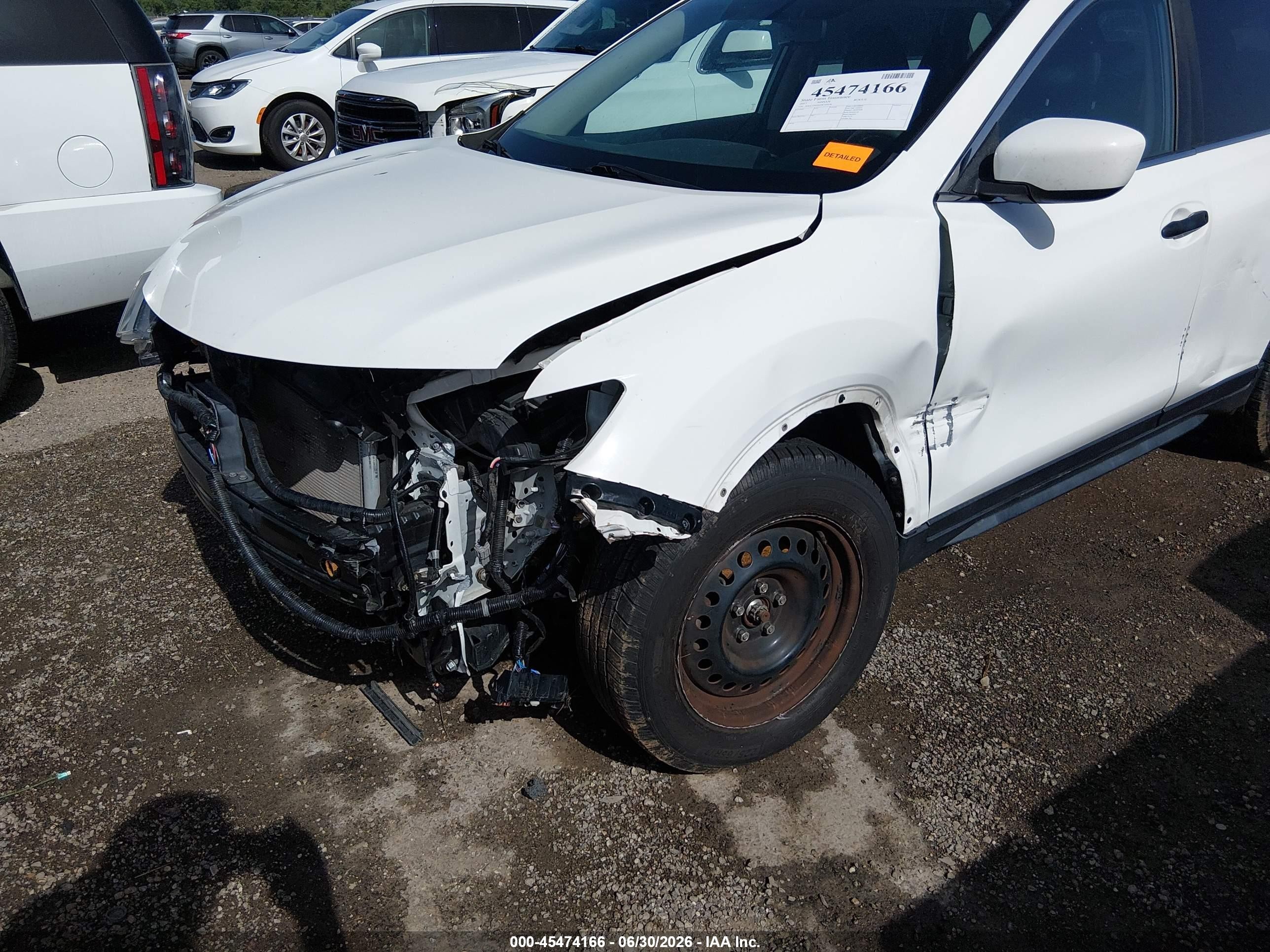 2017 Nissan Rogue S White vin: JN8AT2MT0HW149436