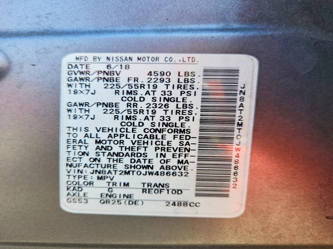 2018 Nissan Rogue Sl Silver vin: JN8AT2MT0JW486632
