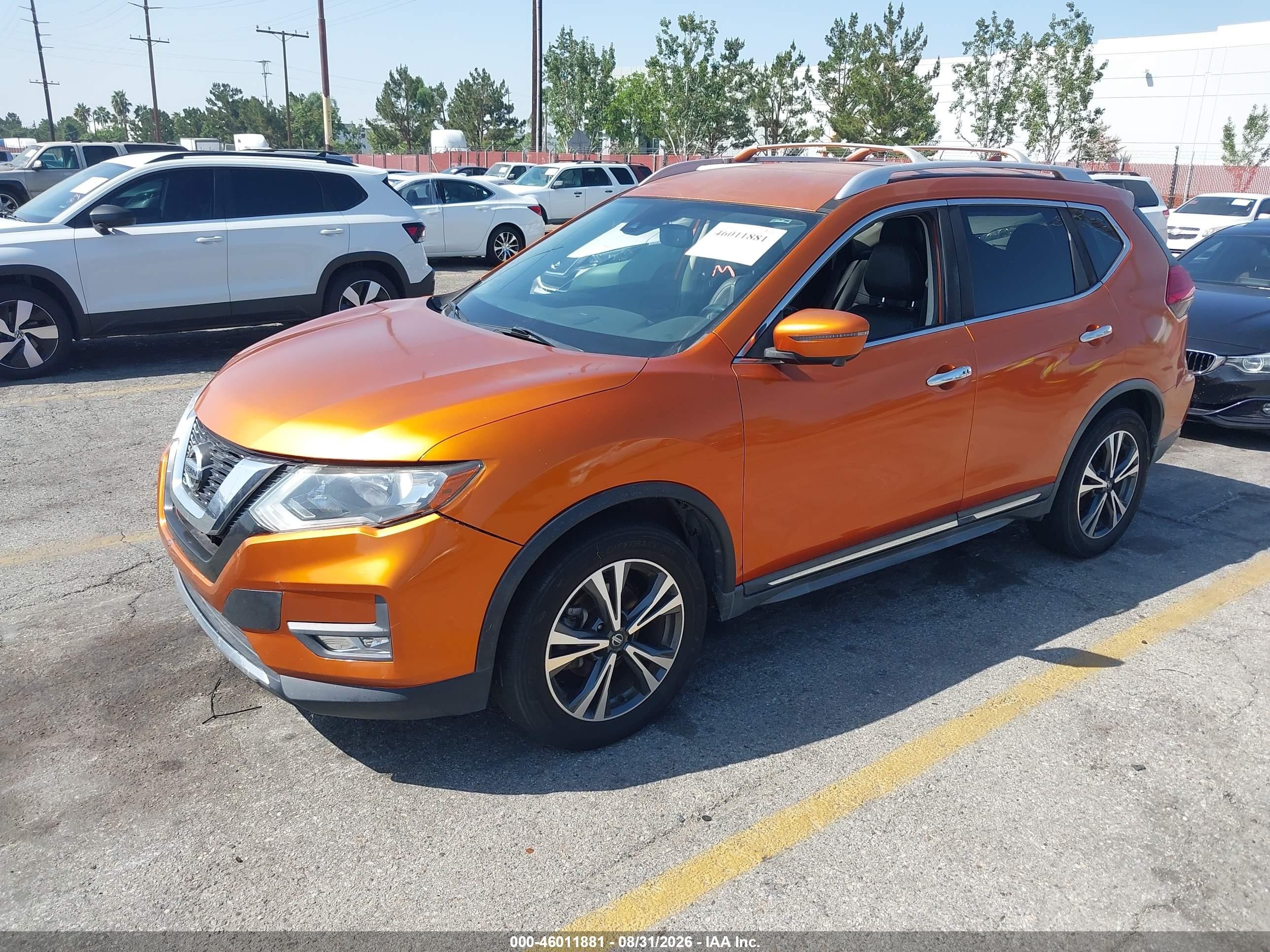 2017 Nissan Rogue Sl Orange vin: JN8AT2MT1HW149722