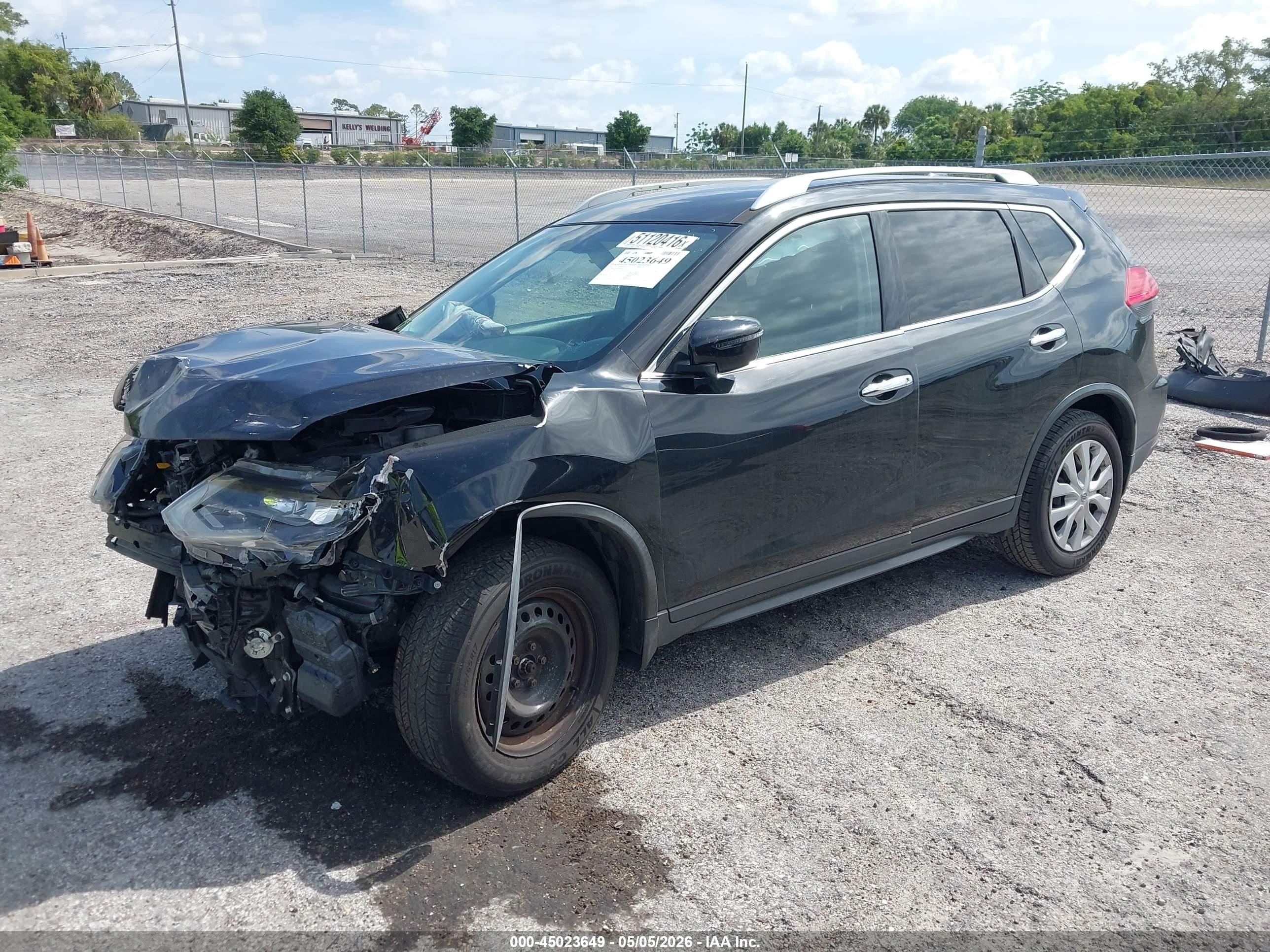 2017 Nissan Rogue S Черный vin: JN8AT2MT2HW130595