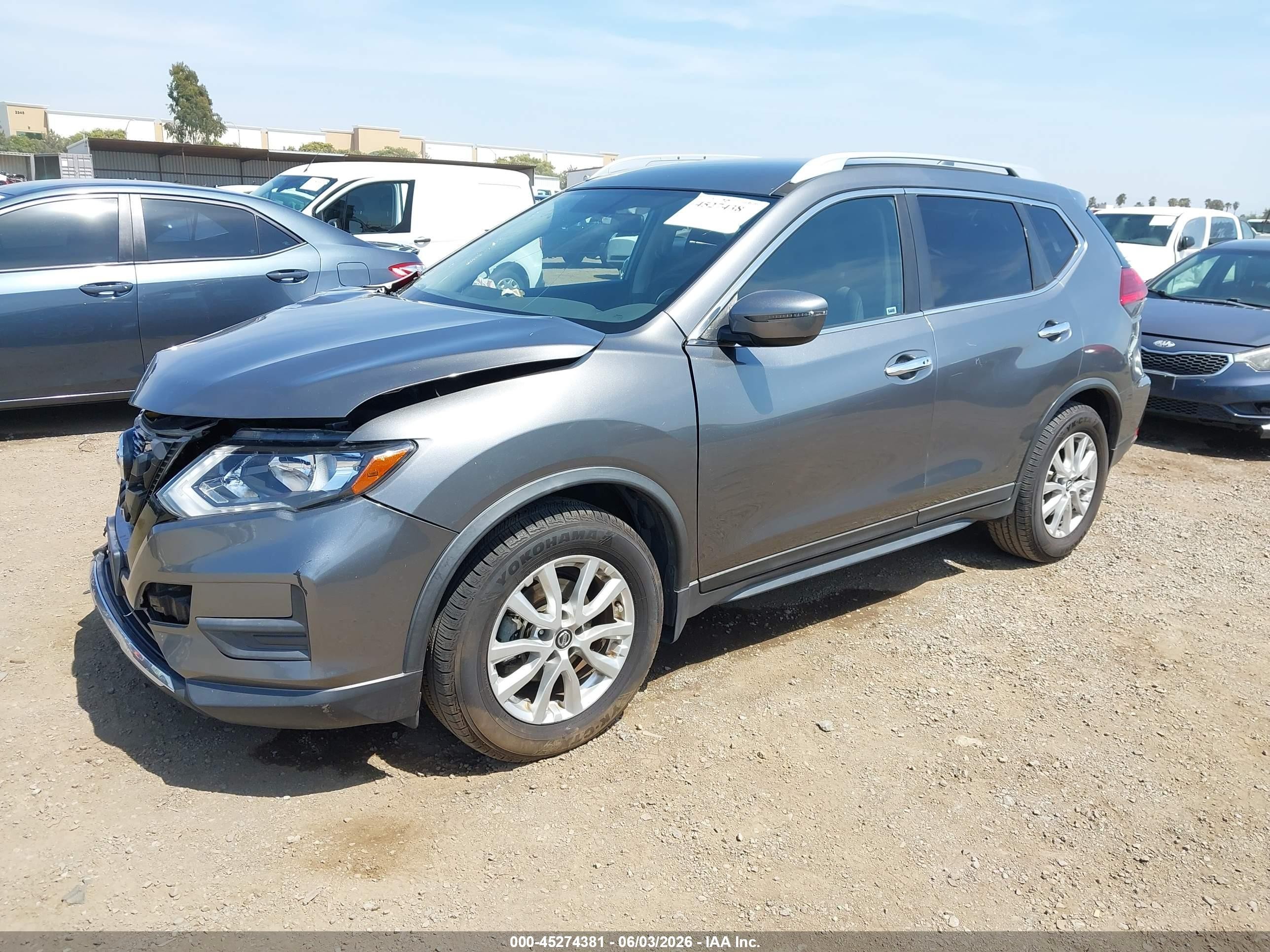 2017 Nissan Rogue Sv Gray vin: JN8AT2MT2HW387918