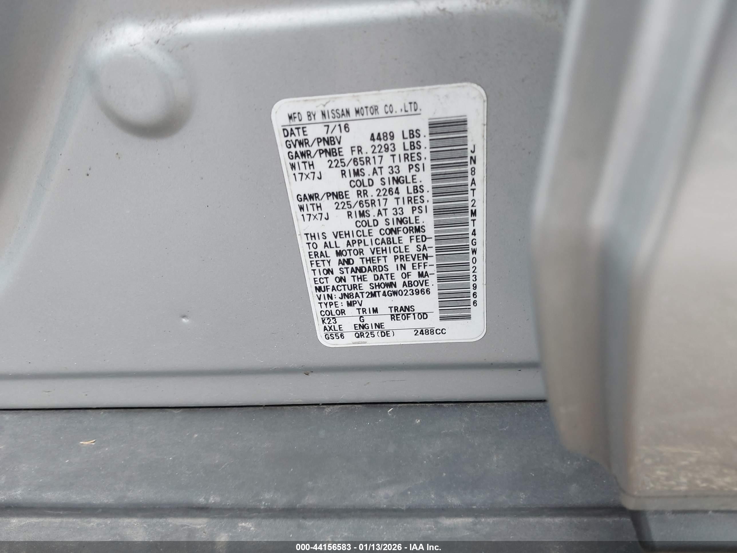 2016 Nissan Rogue S Silver vin: JN8AT2MT4GW023966