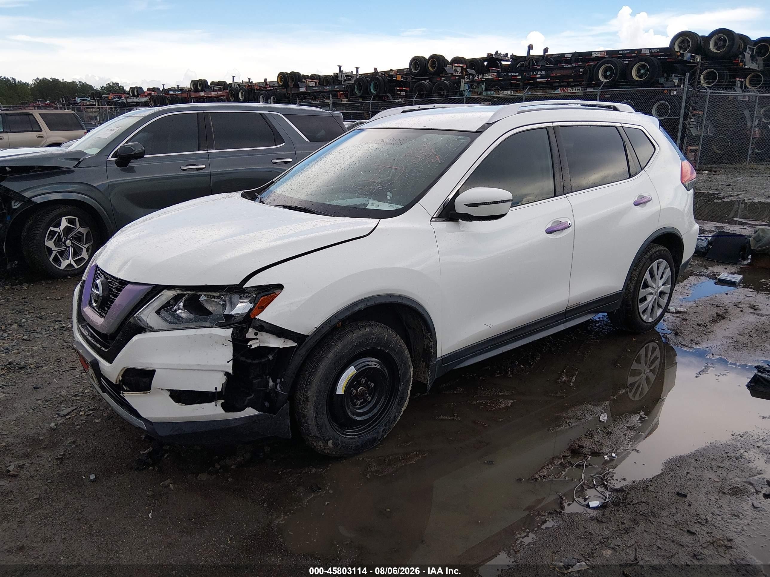 2017 Nissan Rogue S White vin: JN8AT2MT4HW137838