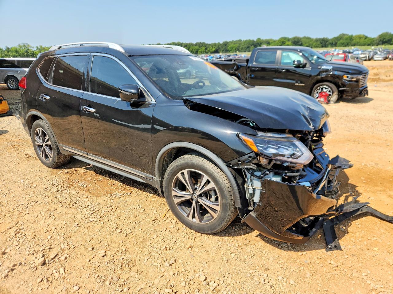 2017 Nissan Rogue Sl Black vin: JN8AT2MT5HW142837