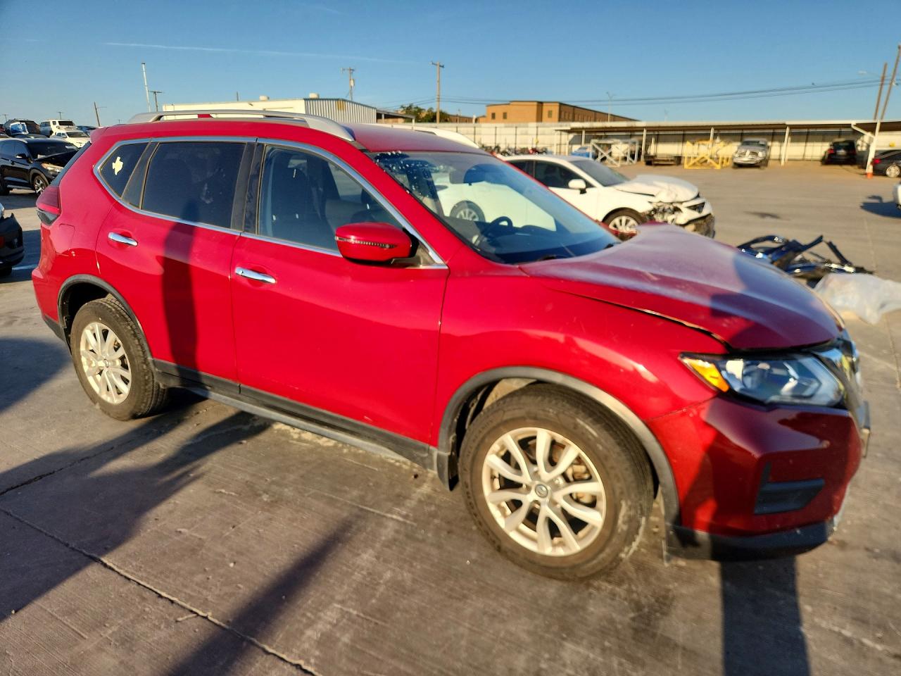 2017 Nissan Rogue Sv Red vin: JN8AT2MT5HW386035