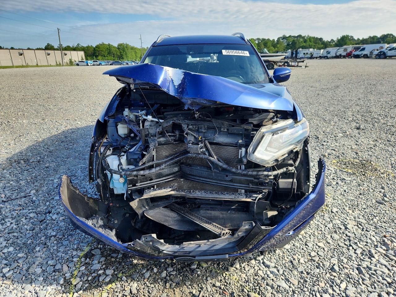 2019 Nissan Rogue Sv Синий vin: JN8AT2MT6KW505329