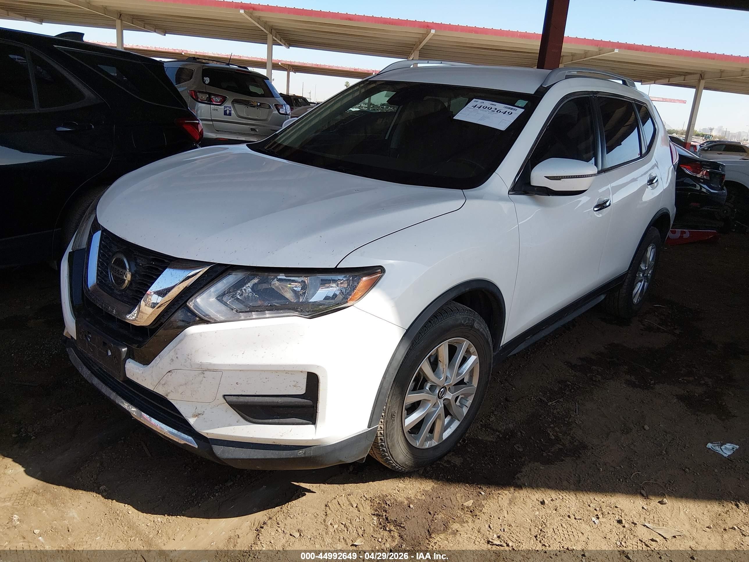 2020 Nissan Rogue S Fwd White vin: JN8AT2MT6LW034459
