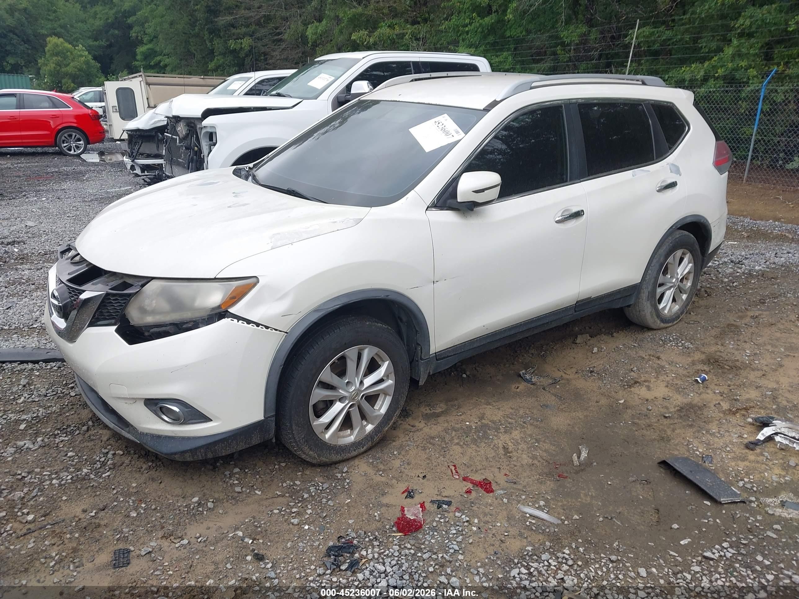 2016 Nissan Rogue Sv White vin: JN8AT2MT7GW004084