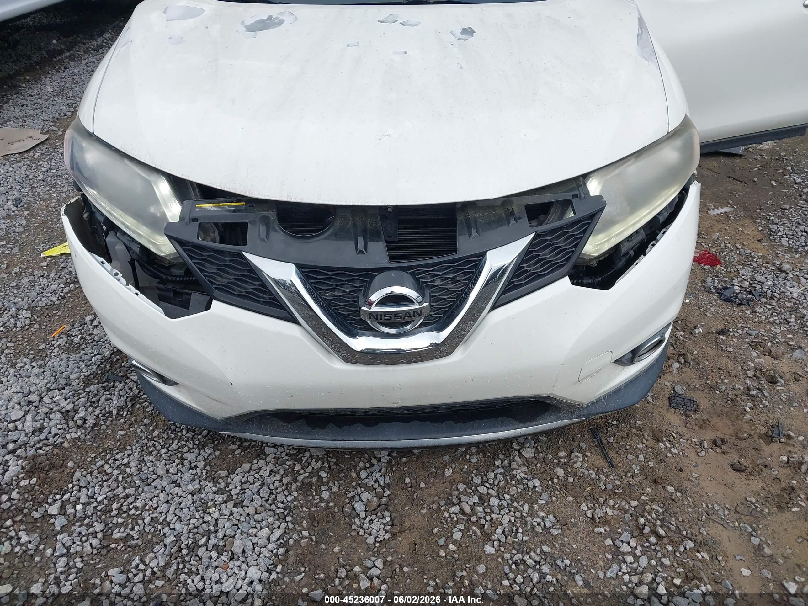 2016 Nissan Rogue Sv White vin: JN8AT2MT7GW004084