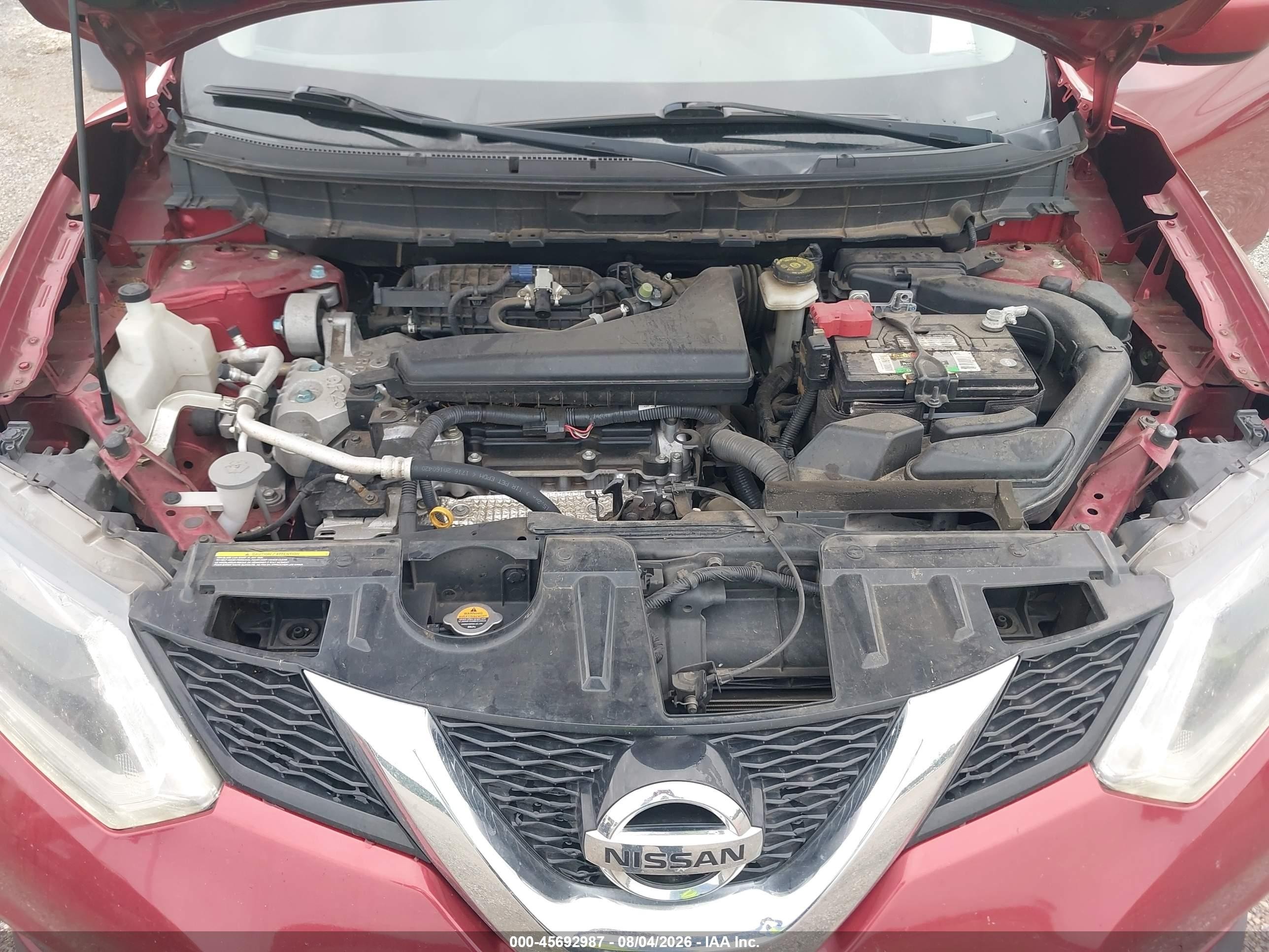 2016 Nissan Rogue S Red vin: JN8AT2MT7GW020947