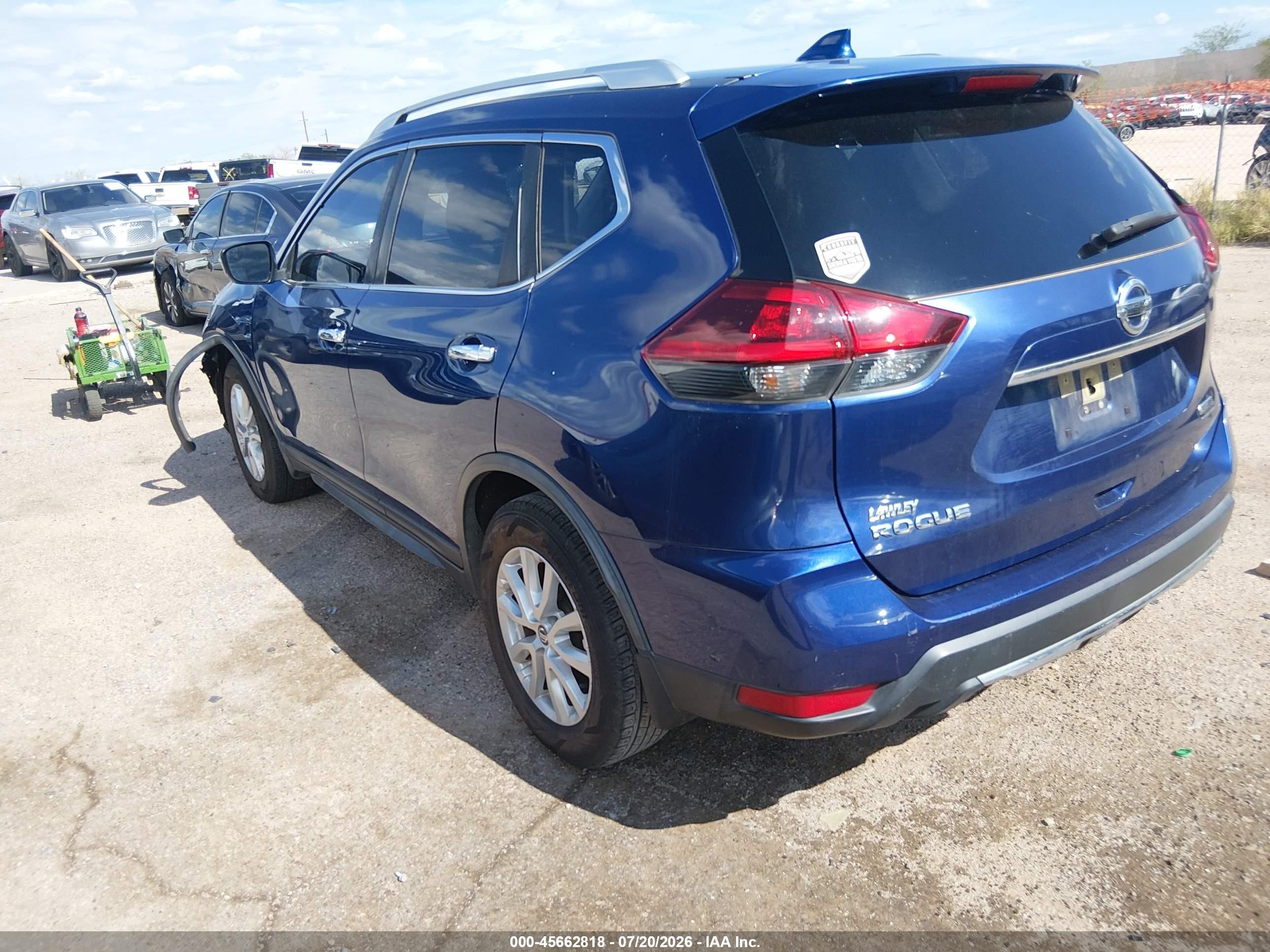 2019 Nissan Rogue S Синий vin: JN8AT2MT7KW267717