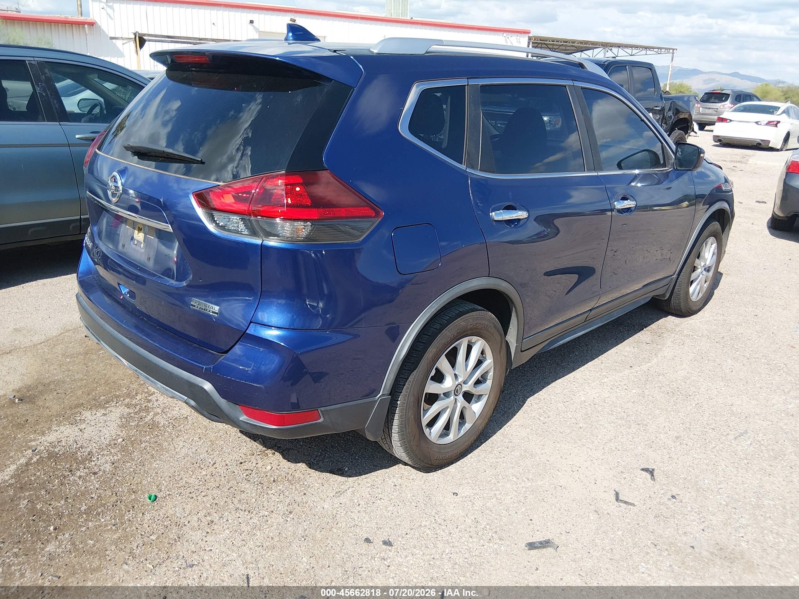 2019 Nissan Rogue S Синий vin: JN8AT2MT7KW267717