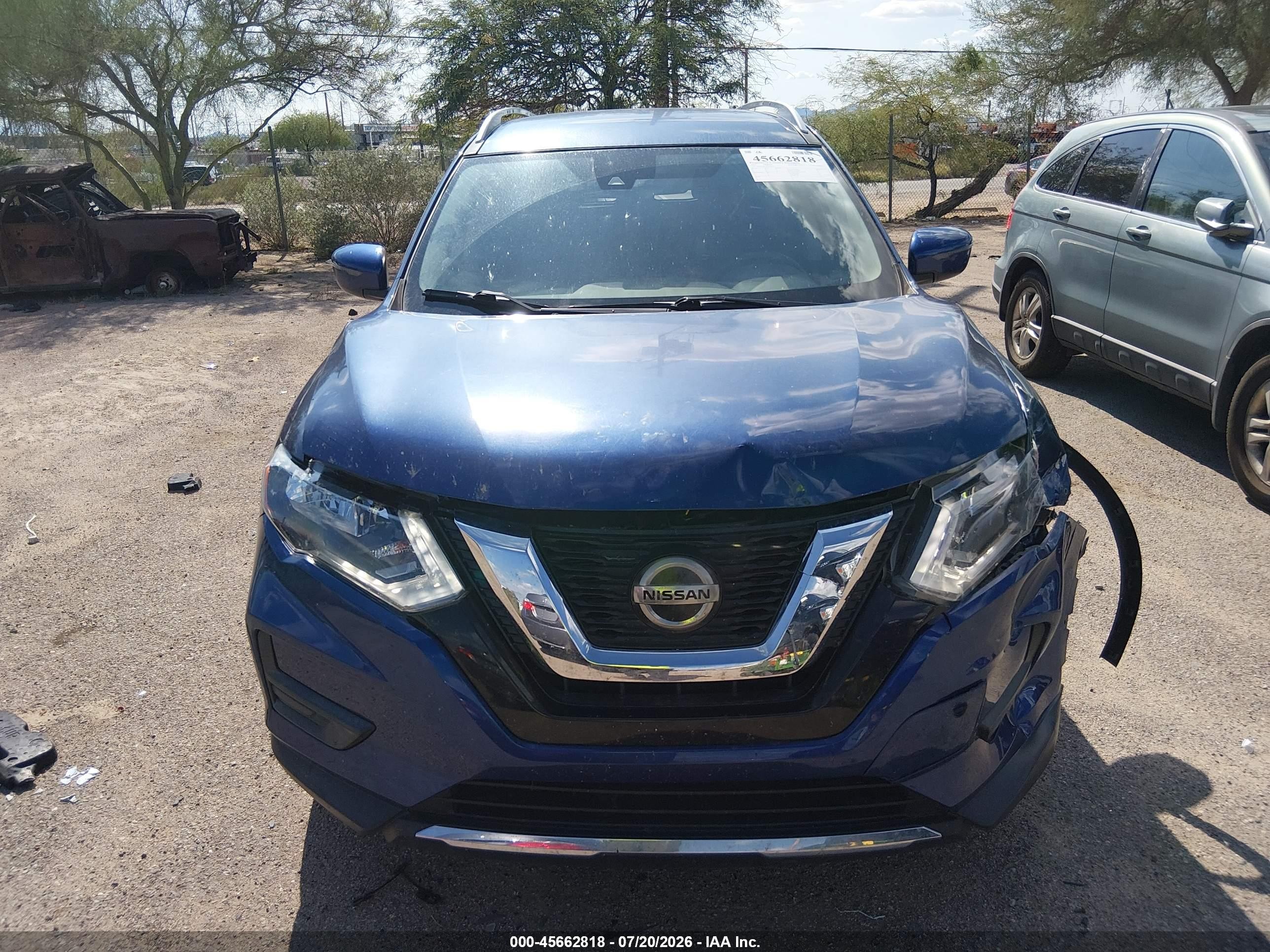 2019 Nissan Rogue S Синий vin: JN8AT2MT7KW267717