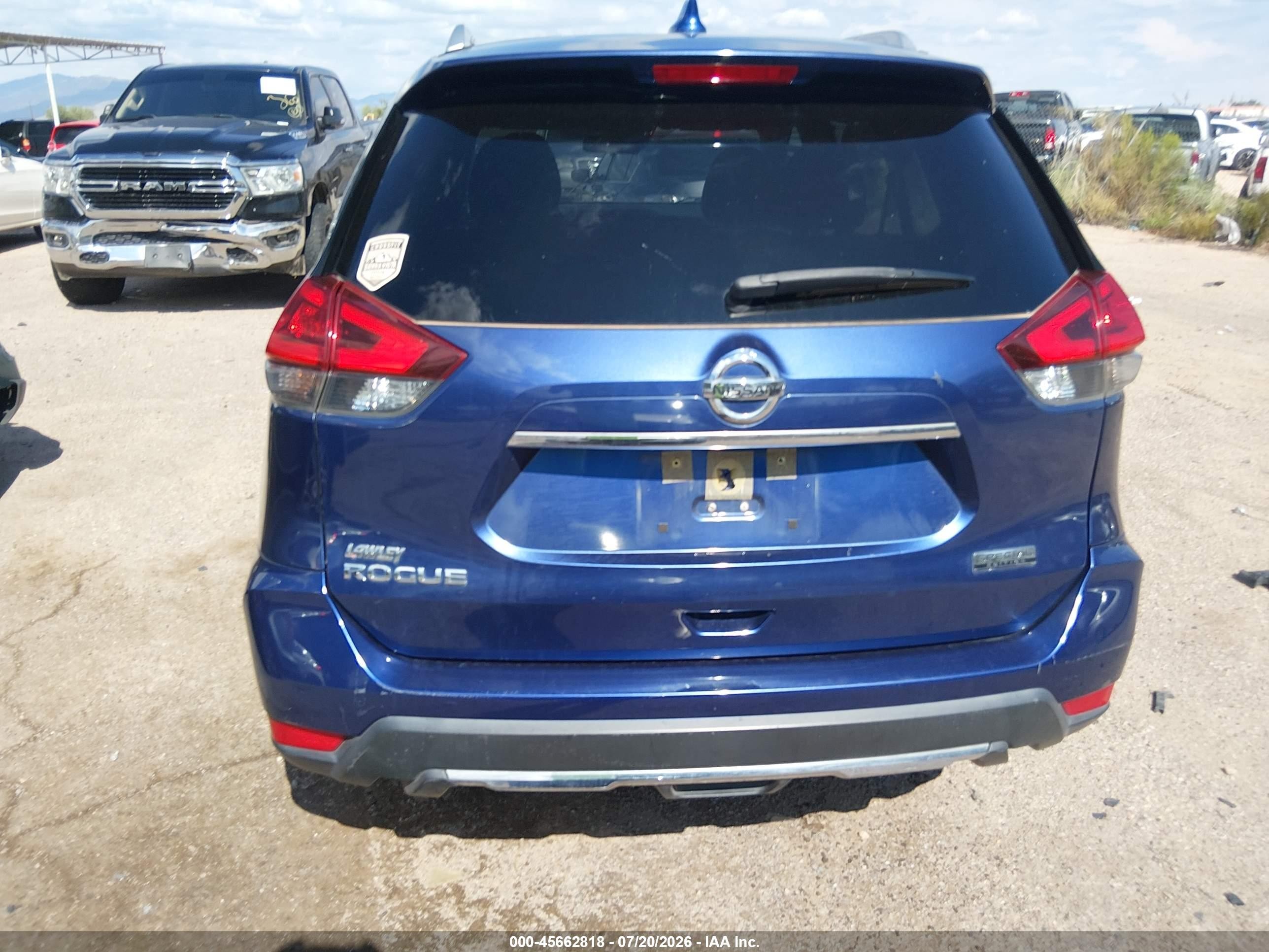 2019 Nissan Rogue S Синий vin: JN8AT2MT7KW267717