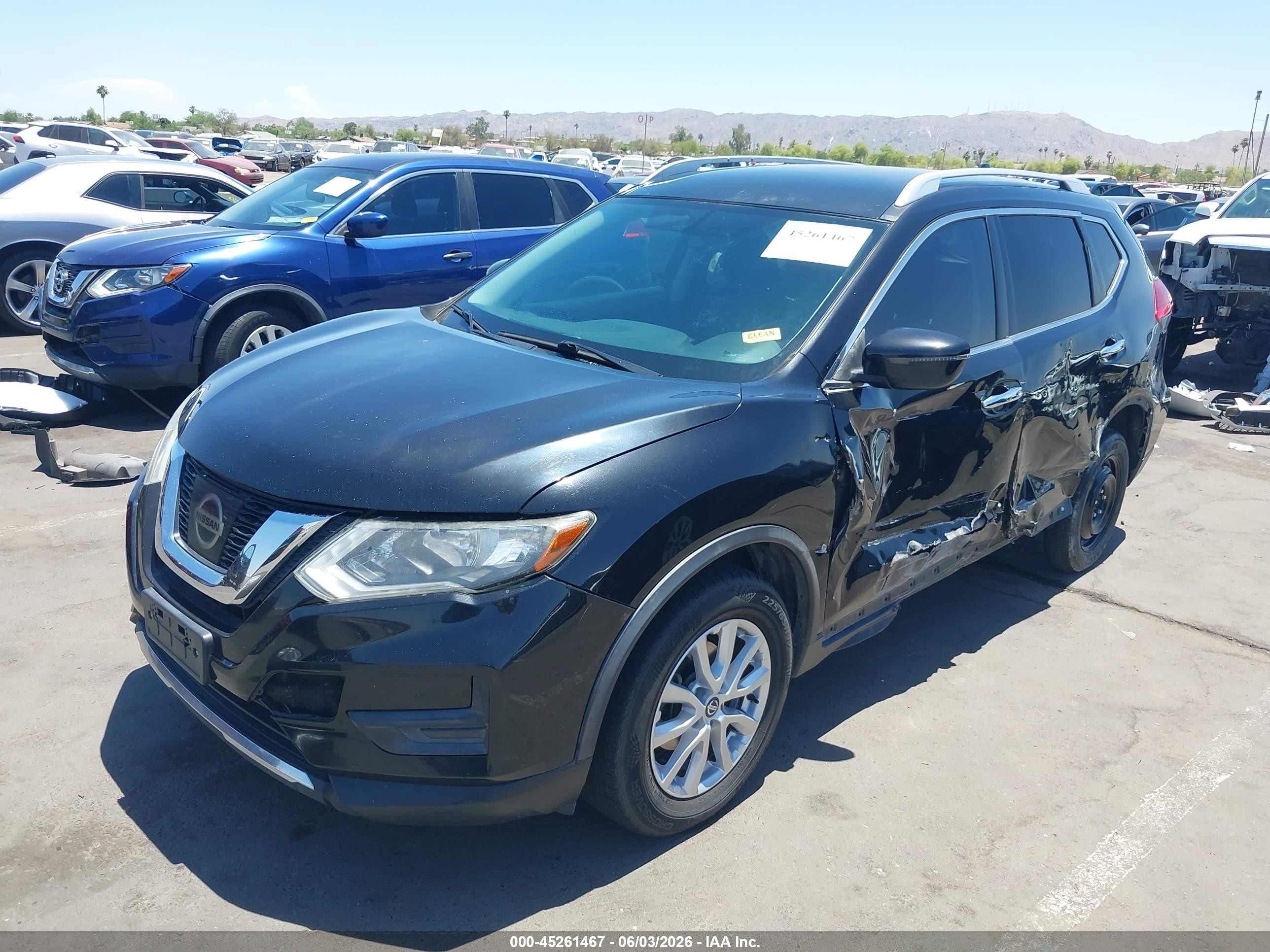 2017 Nissan Rogue Sv Black vin: JN8AT2MT8HW153296