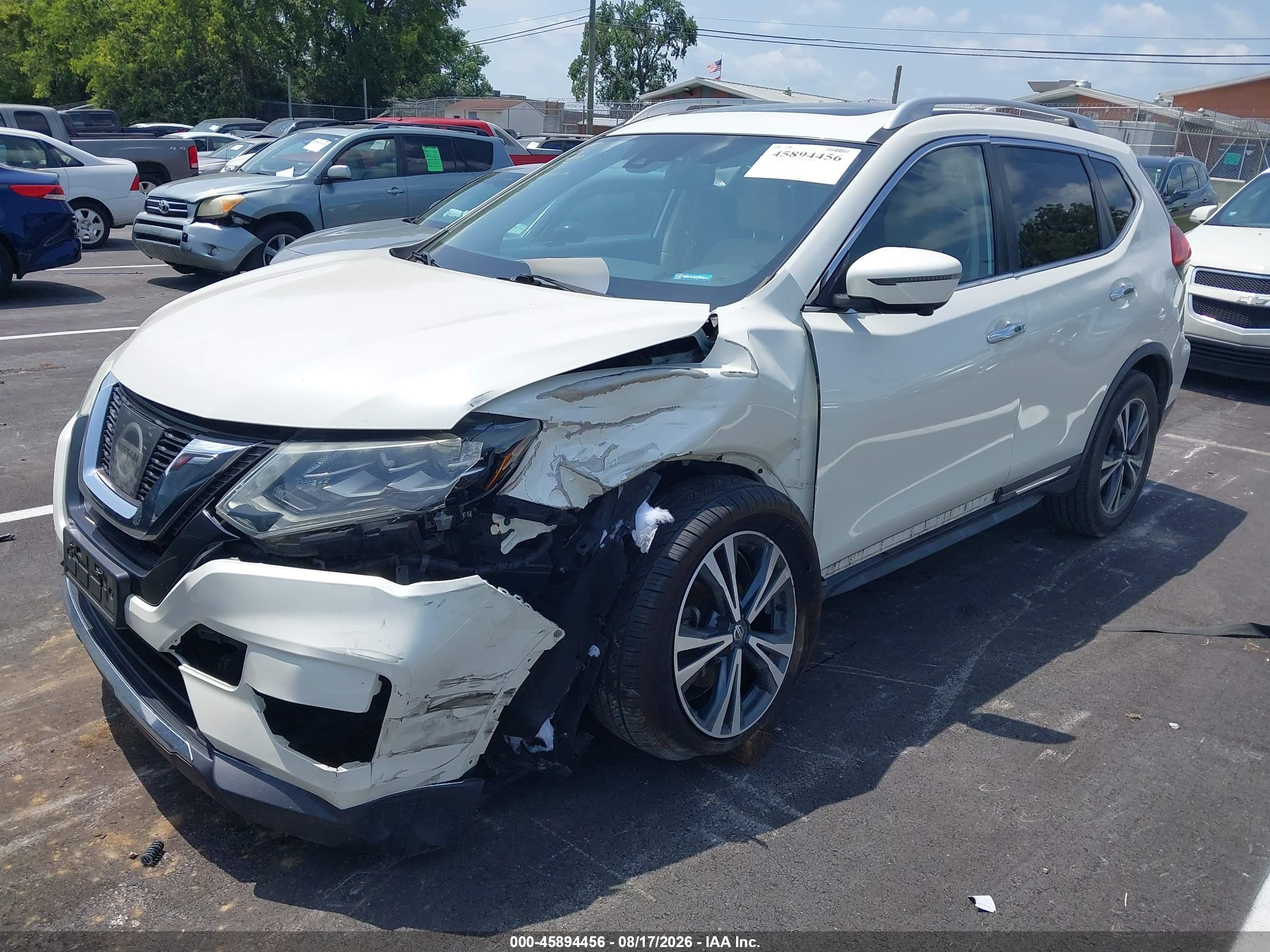 2017 Nissan Rogue Sl White vin: JN8AT2MT8HW405418
