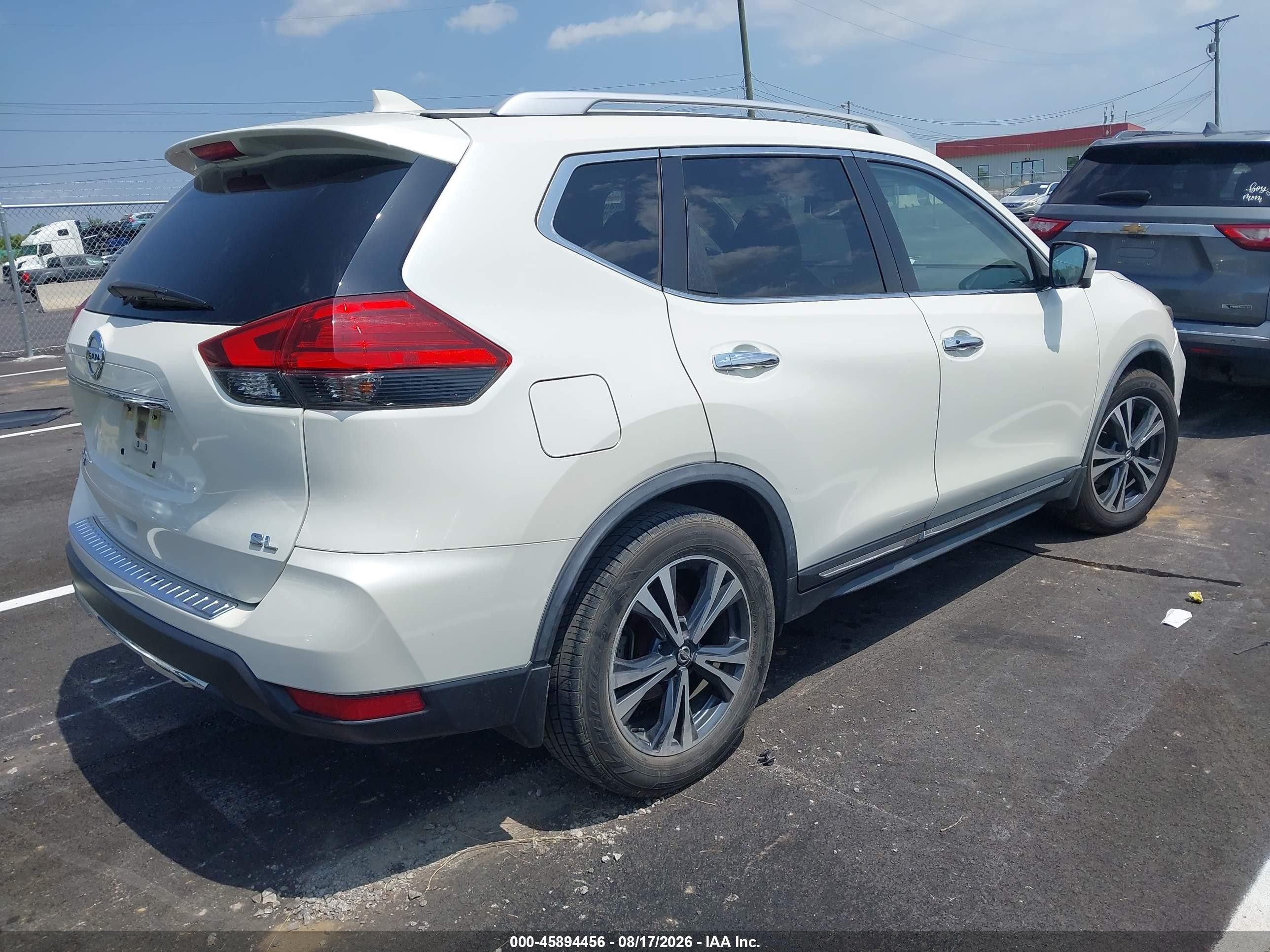 2017 Nissan Rogue Sl White vin: JN8AT2MT8HW405418