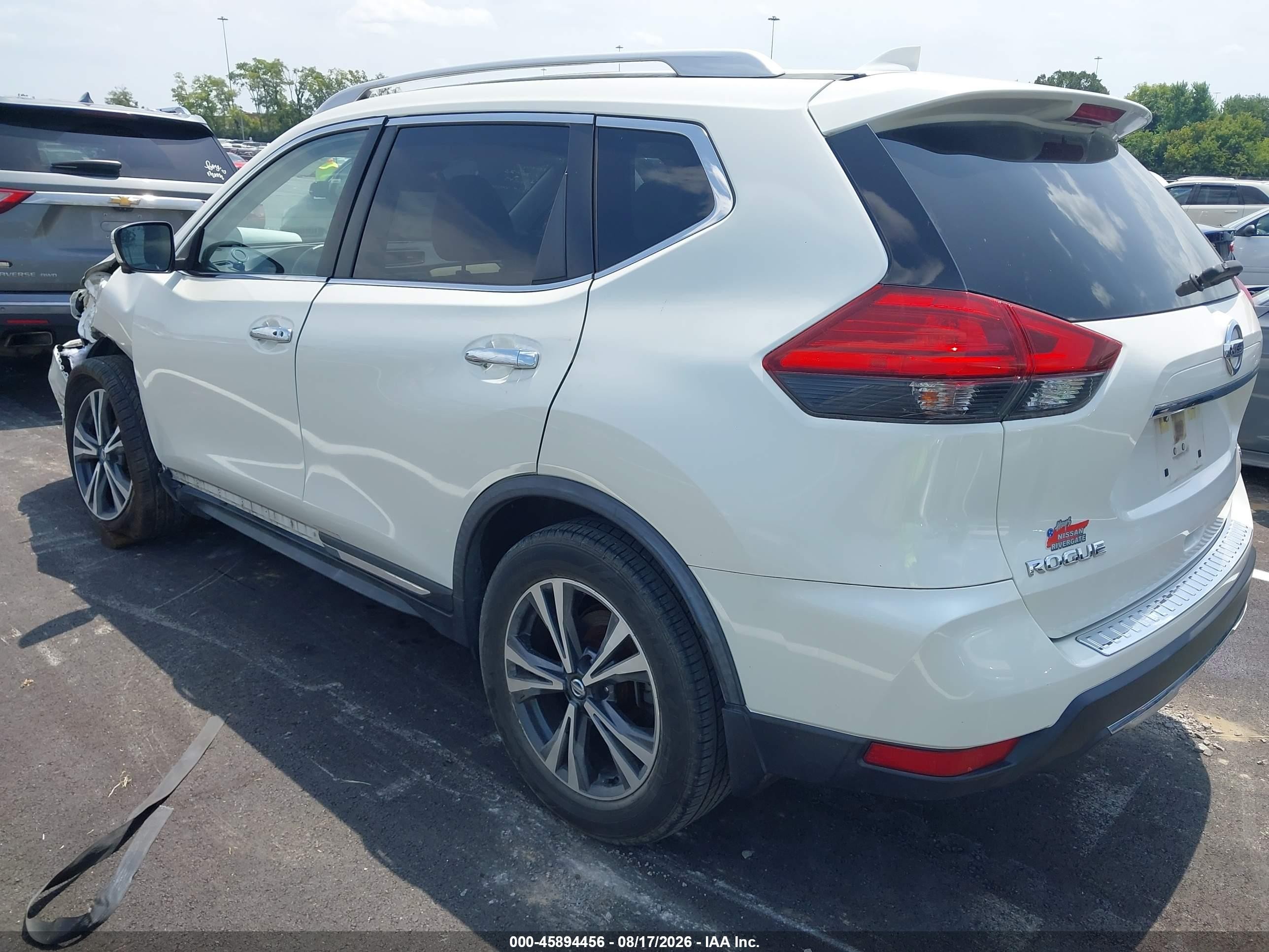 2017 Nissan Rogue Sl White vin: JN8AT2MT8HW405418