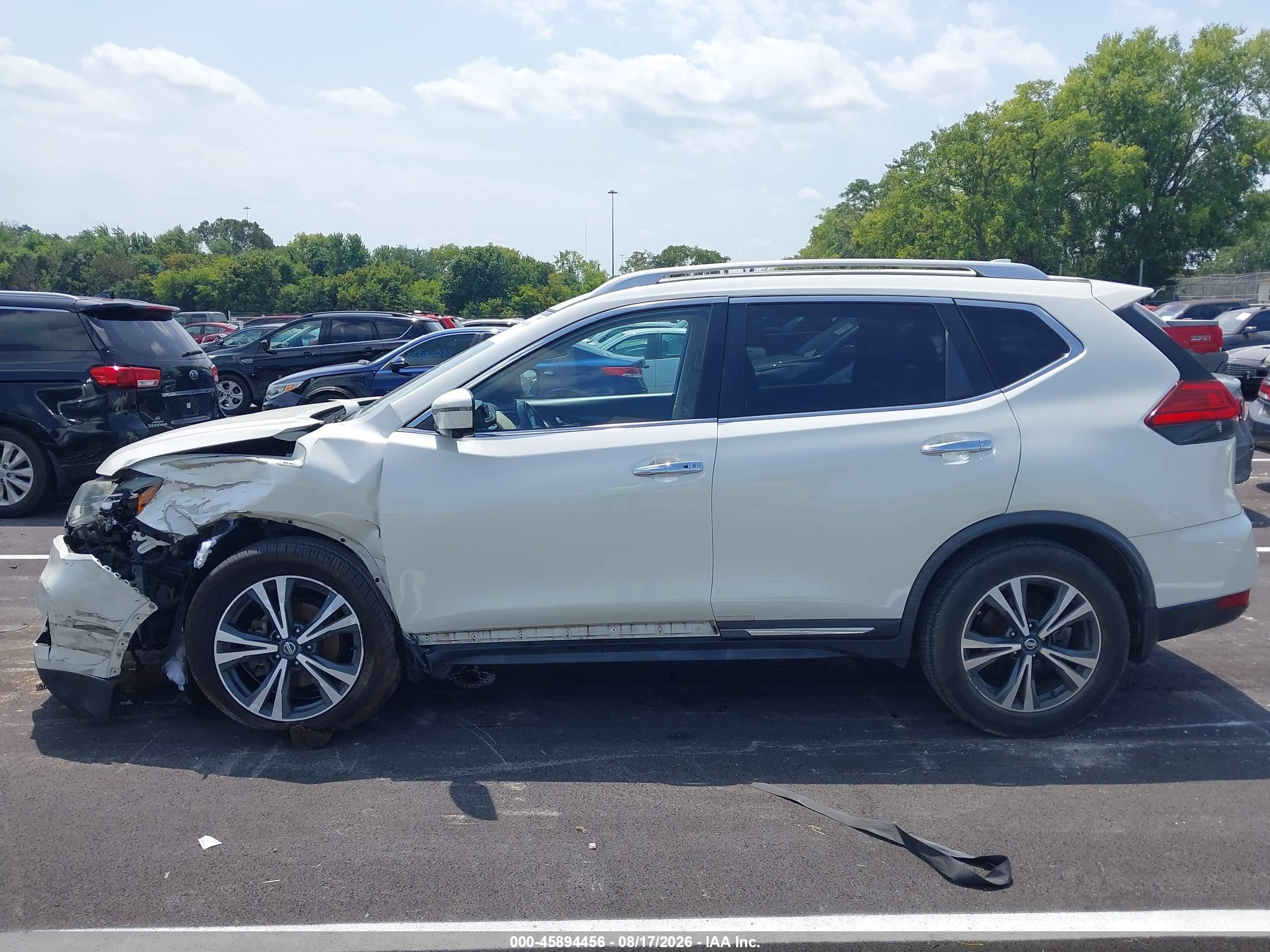 2017 Nissan Rogue Sl White vin: JN8AT2MT8HW405418