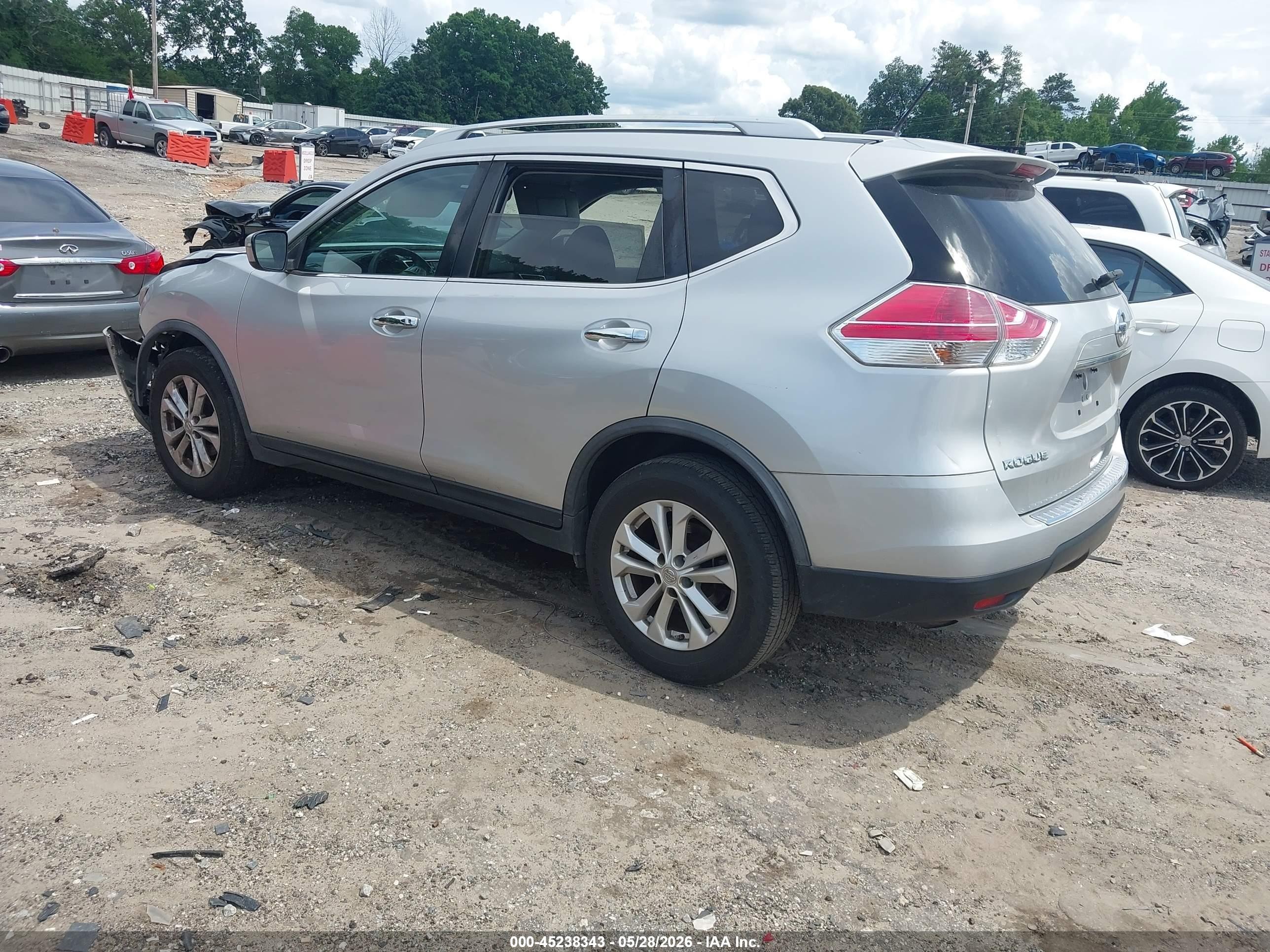 2016 Nissan Rogue Sv Серебряный vin: JN8AT2MT9GW005818